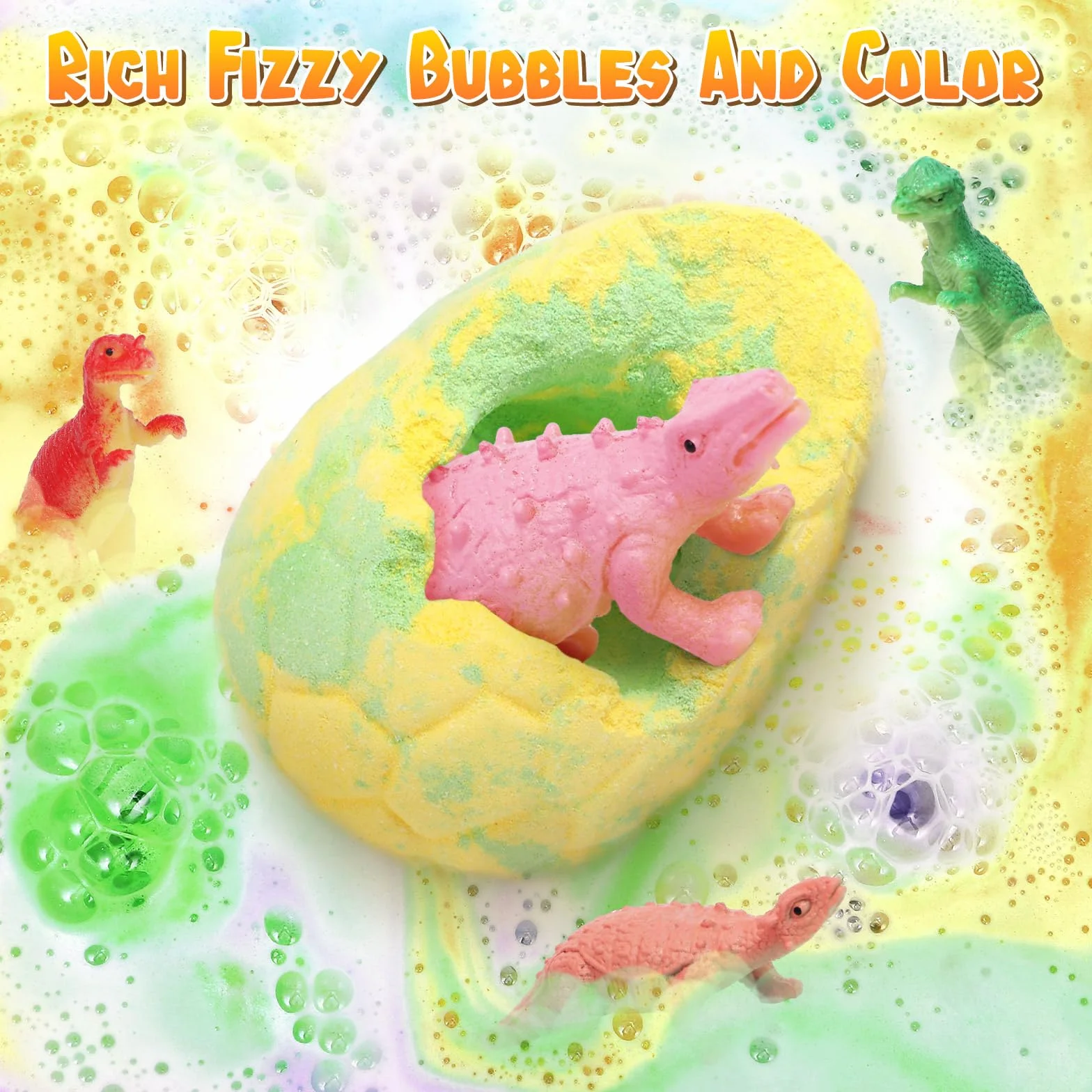 Bombes de Bain pour Enfants Surprise 12Pcs Dinosaures Jouets Cadeau Aromatherapie Garçons Filles