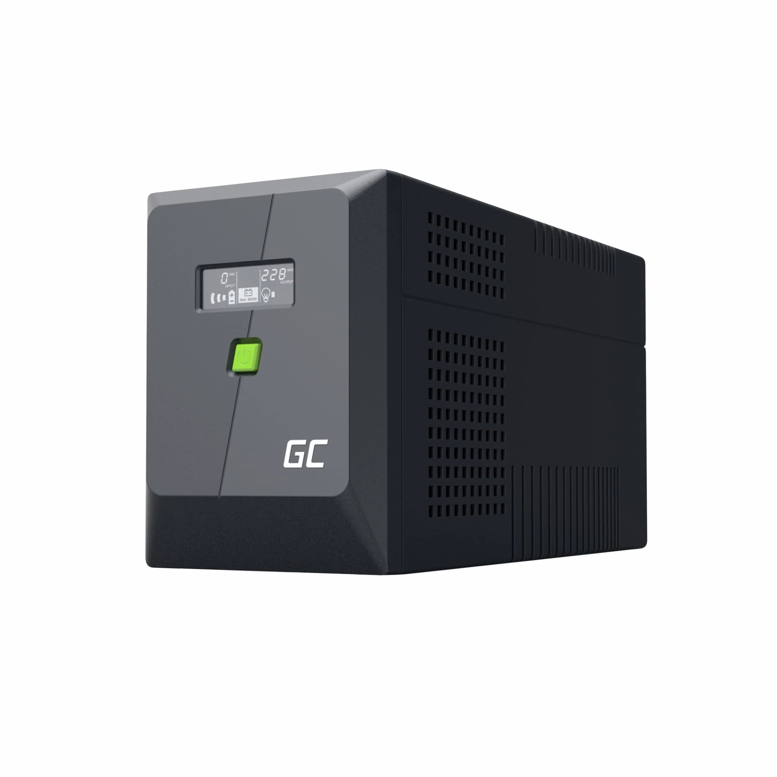 Greencell UPS 2000 VA 1200 W PowerProof avec Écran LCD – Onde Sinusoïdale Modifiée, Protection de Courant pour Appareils