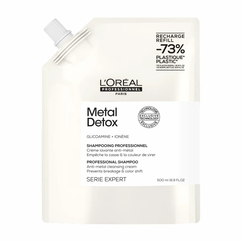 L'OREAL PROFESSIONNEL Metal Detox Crème Lavante Shampoing Anti-Casse Anti-Metal Recharge 500 ml
