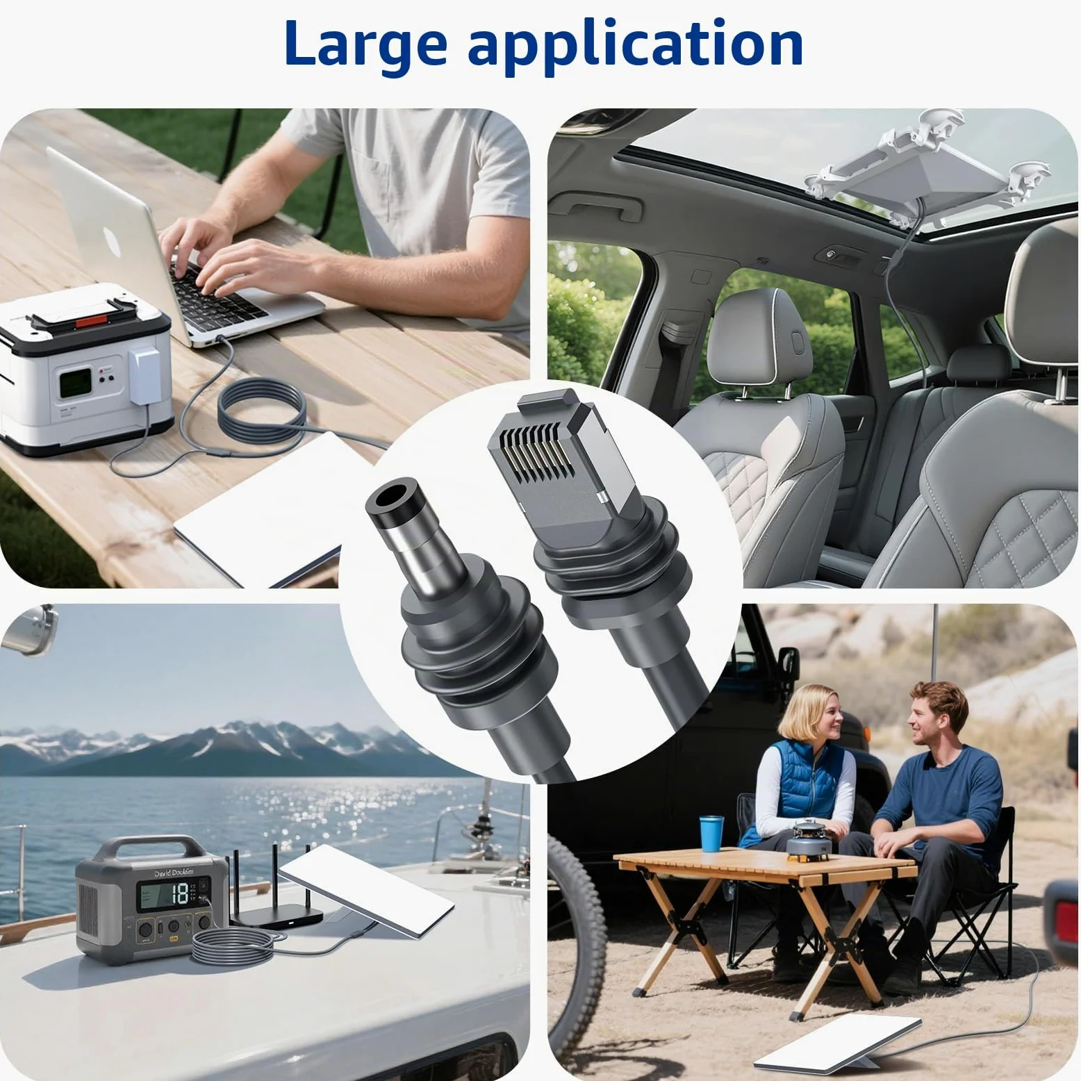 Starlink Mini câble d'alimentation 3 en 1 DC/RJ45 vers DC/RJ45 avec adaptateur DC vers USB C, rallonge étanche Starlink Mini cable d'alimentation