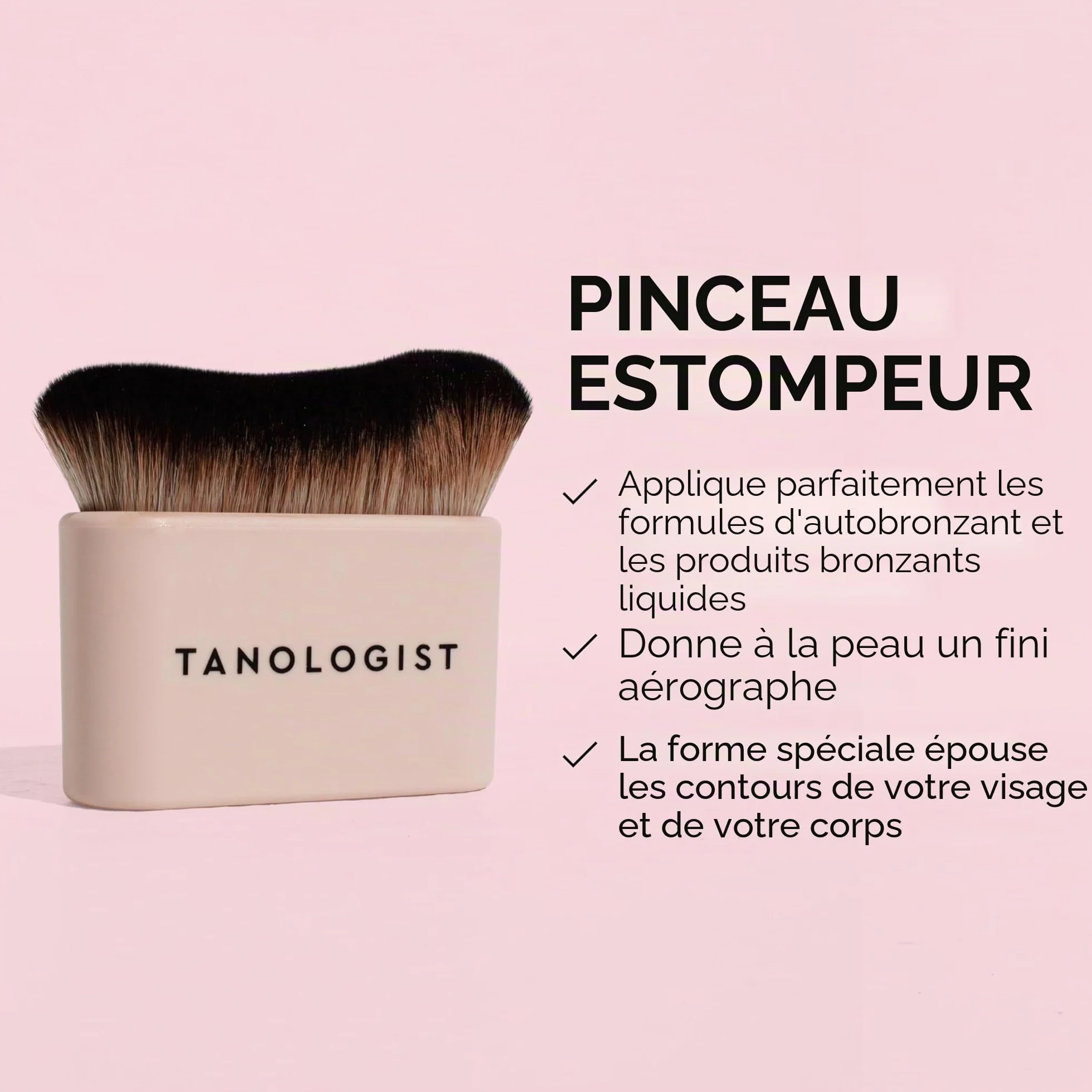 Tanologist Kabuki Pinceau Visage & Corps Applicateur Autobronzant Finition Aérographe