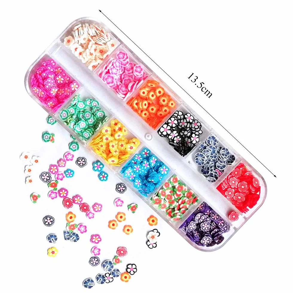Kalolary 24 Boîtes 3D Mignonne Ongles Fruits Tranches Autocollants à Ongles Conseils Décorations