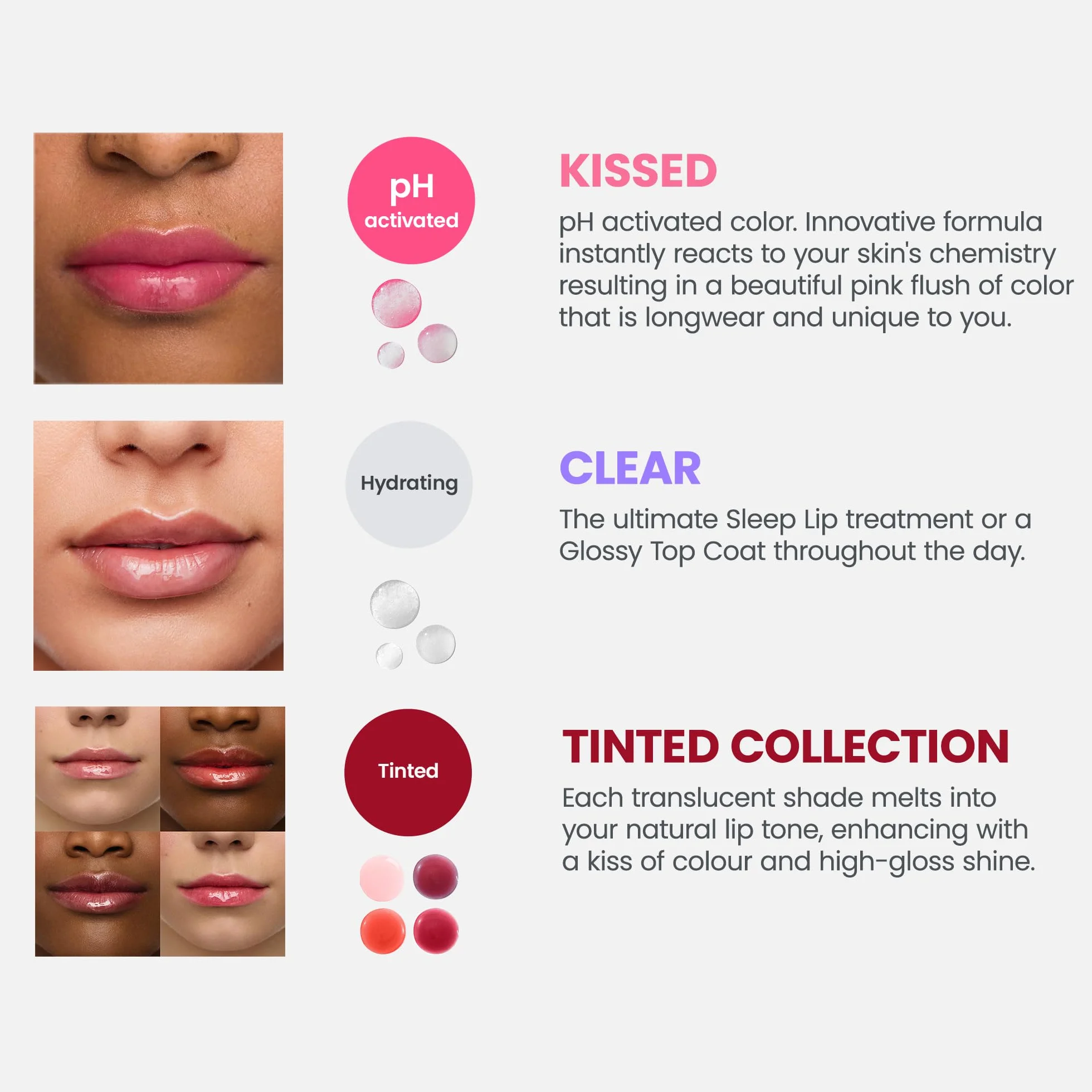 Wonderskin Lip Rehab Huile à lèvres teintée Hydratante Nourrissante Non-collante Teint corail rose