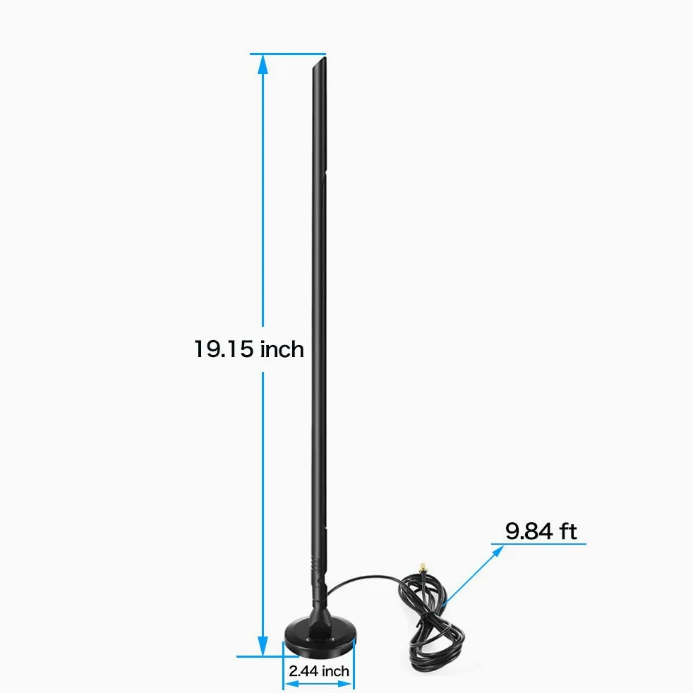 Antenne externe 4G LTE avec base magnétique, SMA mâle pour routeur | Support magnétique omnidirectionnel 5dBi