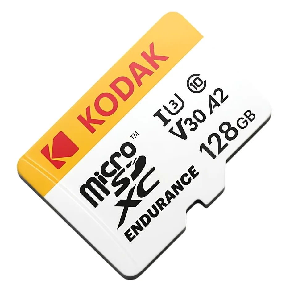 Kodak Carte MicroSD 128Go Haute Endurance + Adaptateur SD | UHS-I U3 A2 V30 | UHS-I U3, A2, V30