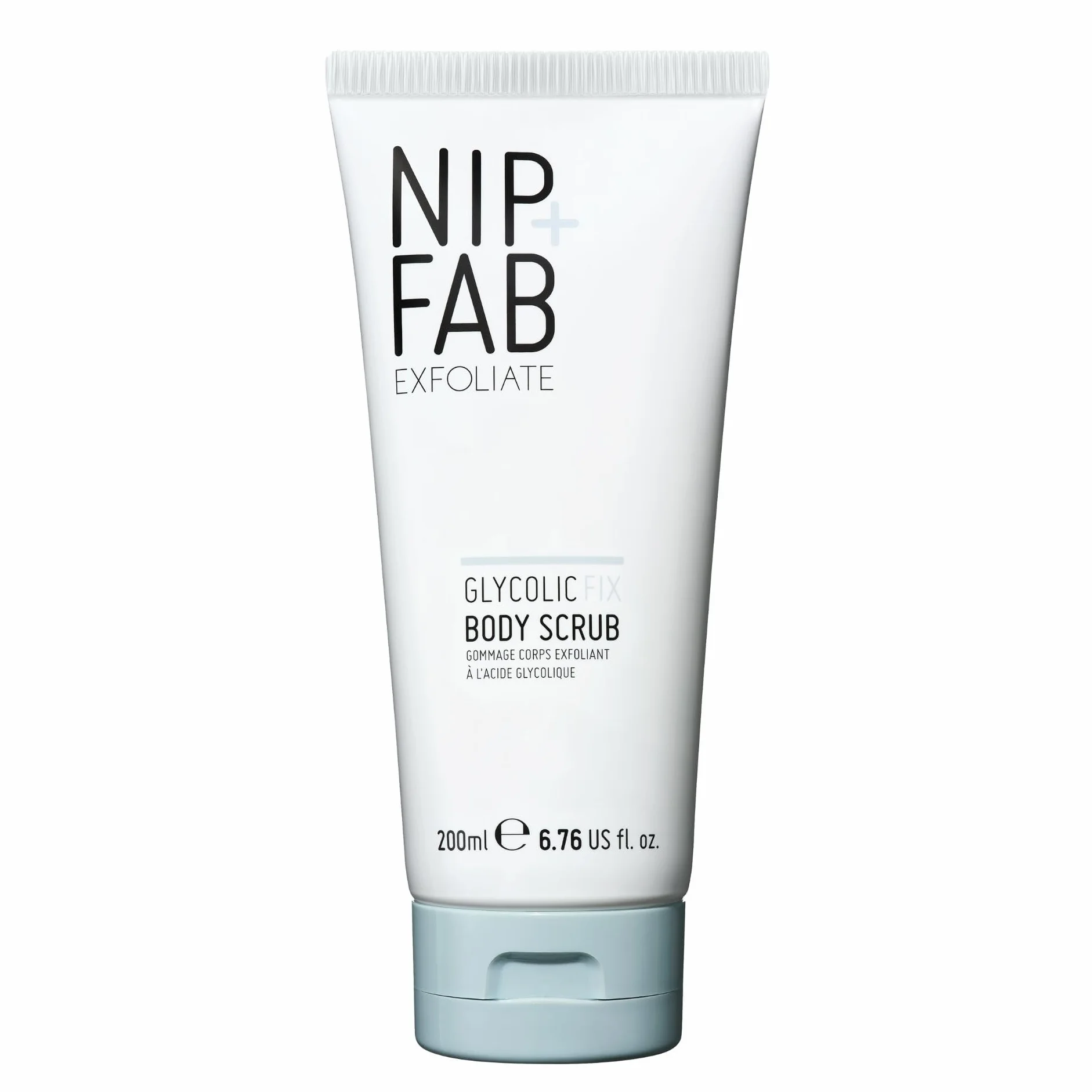 Nip+Fab Gommage Corporel Glycolic Fix Exfoliant Doux, Perles de Beurre de Karité et de Ricin Blanc, 200 ml