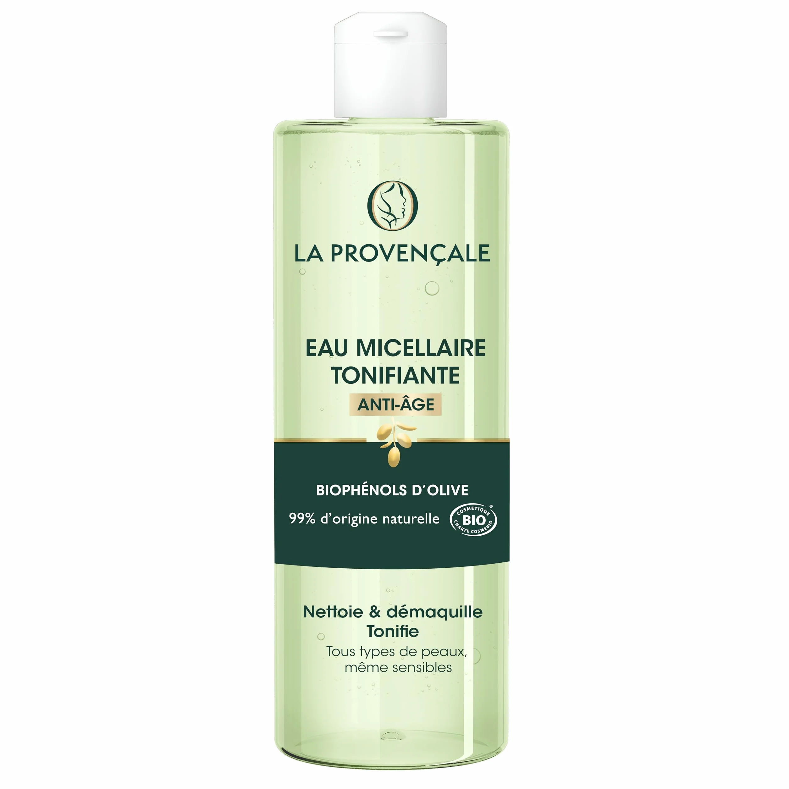 La Provençale Micellaire Anti-Age Visage/Yeux Certifié Bio Huile d'Olive Bio AOC Provence Fabriqué en France 400 ml