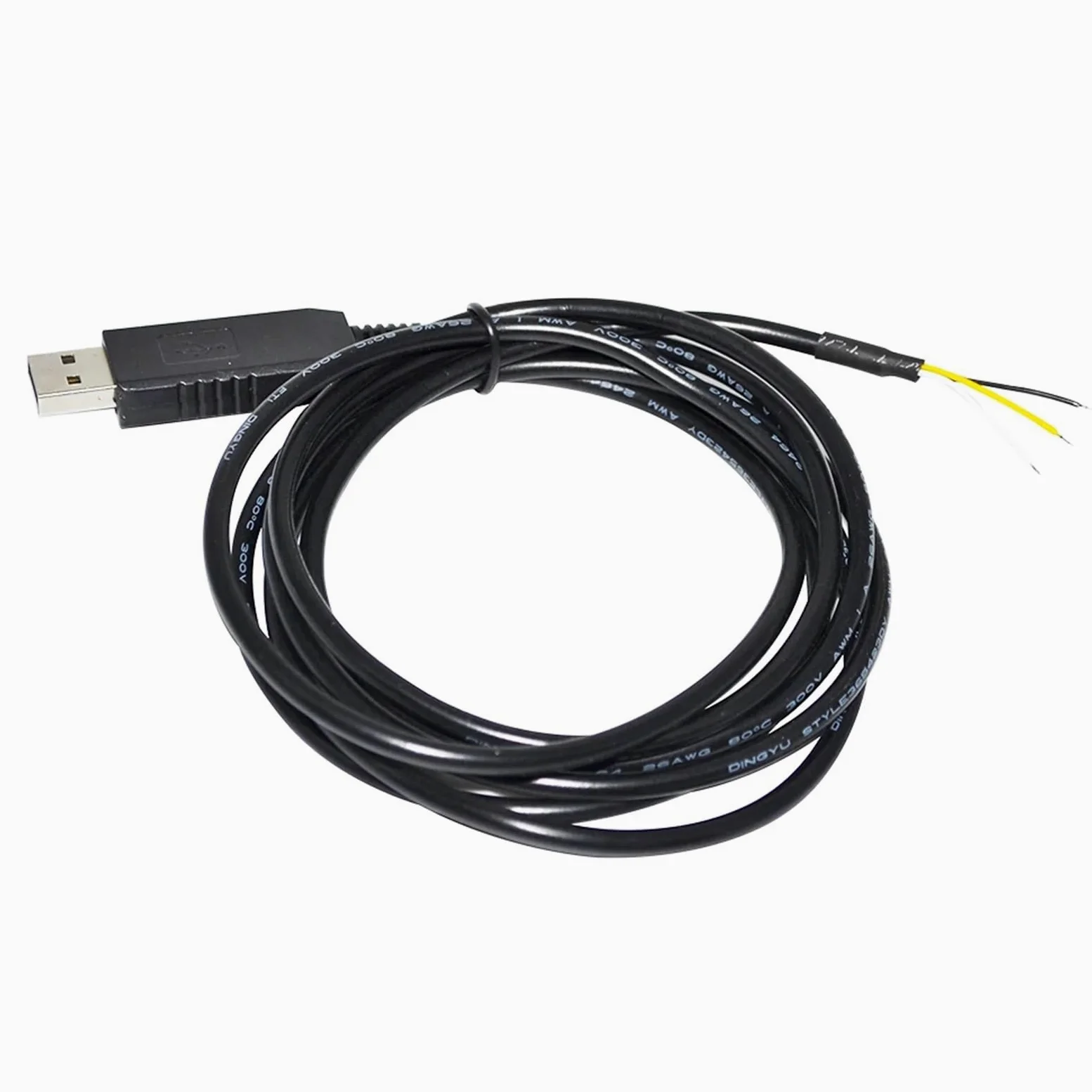 Câble convertisseur Adaptateur série Ouvert USB Industriel vers RS232 3 Broches 3P(3 metres)