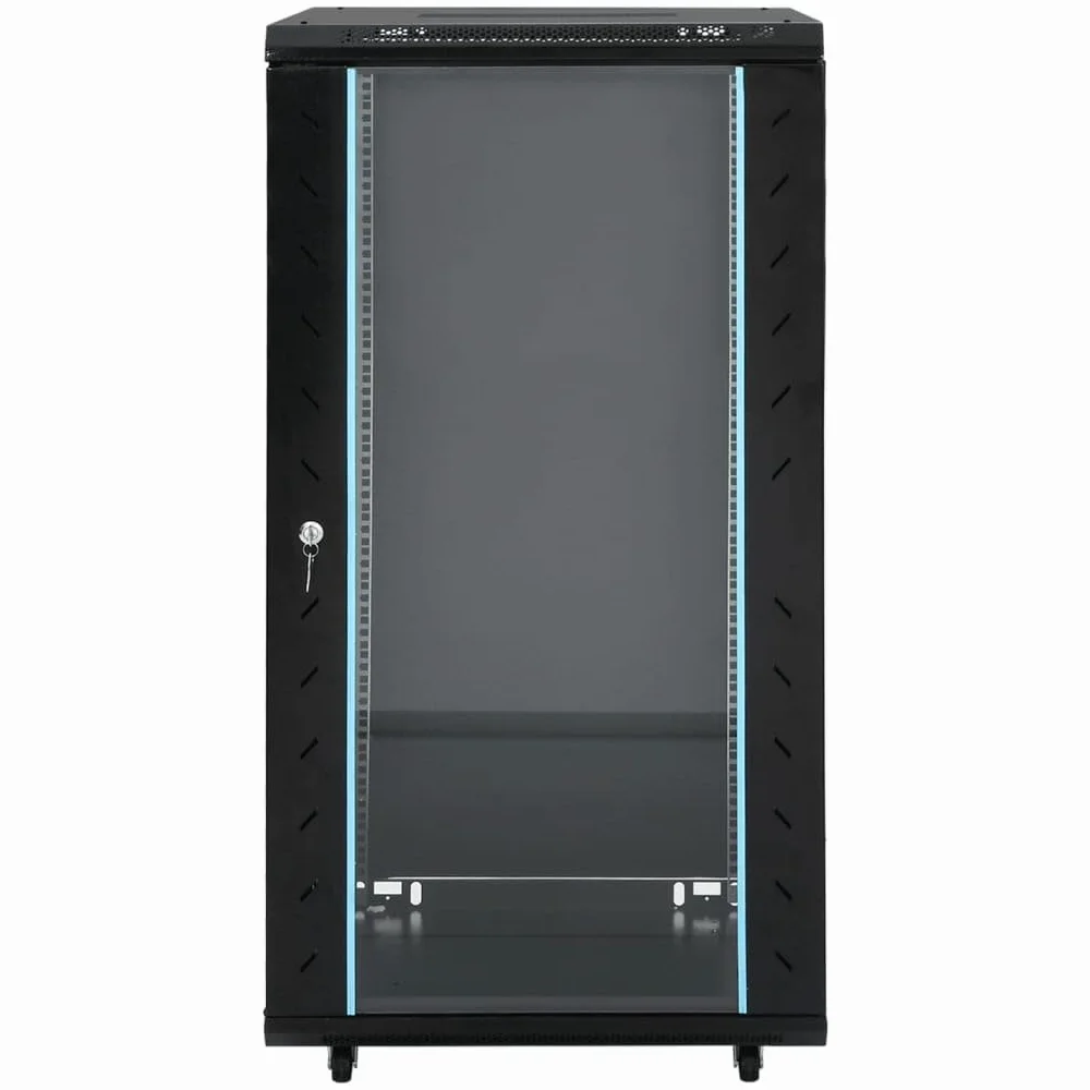 Armoire Rack Serveur, Armoire Réseau Coffret de réseau 22U 19" IP20 Noir 60x60x120 cm