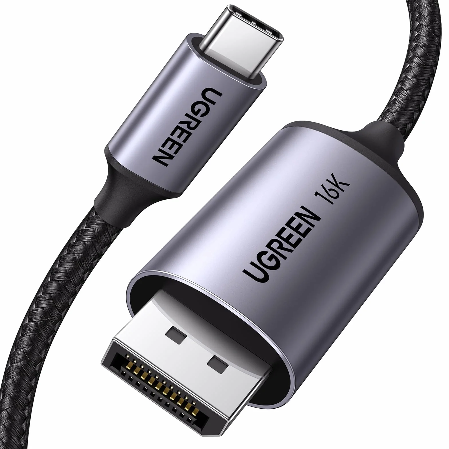 UGREEN Câble USB C vers DisplayPort 2.1 80Gbps 8K 60Hz 4K 240Hz 2M Compatible Macbook M4 M3 iPad Air
