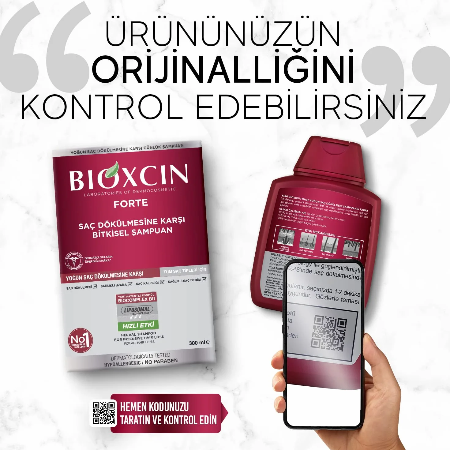 BIOXCIN FORTE Shampoo anti-chute cheveux avec Bio Complex B11 croissance cheveux forts et épais