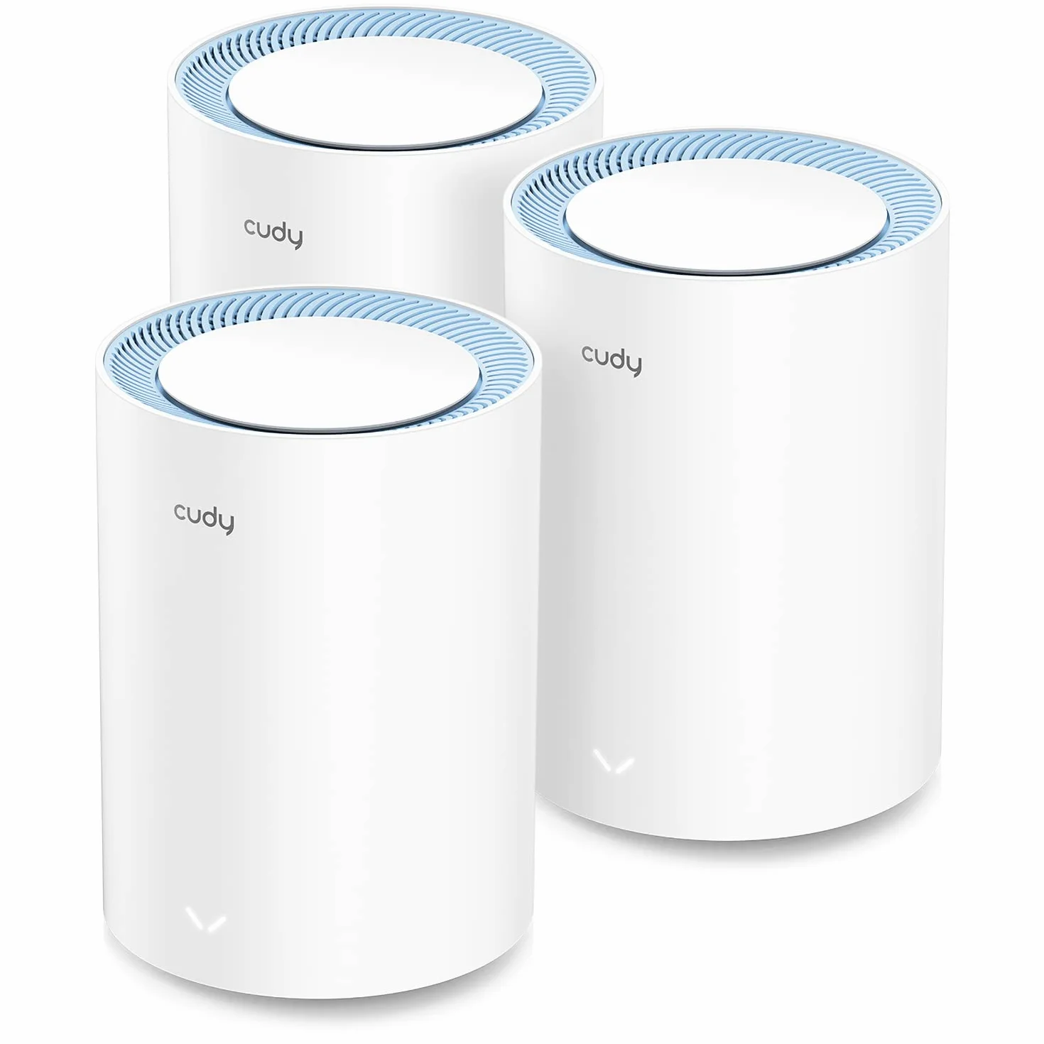 Cudy AC1200 Whole Home Mesh Lot de 3 routeurs WiFi Double Bande AC1200, Extension de portée, VPN, DNS au-Dessus TLS, IPv6, DDNS, M1200 3-Pack