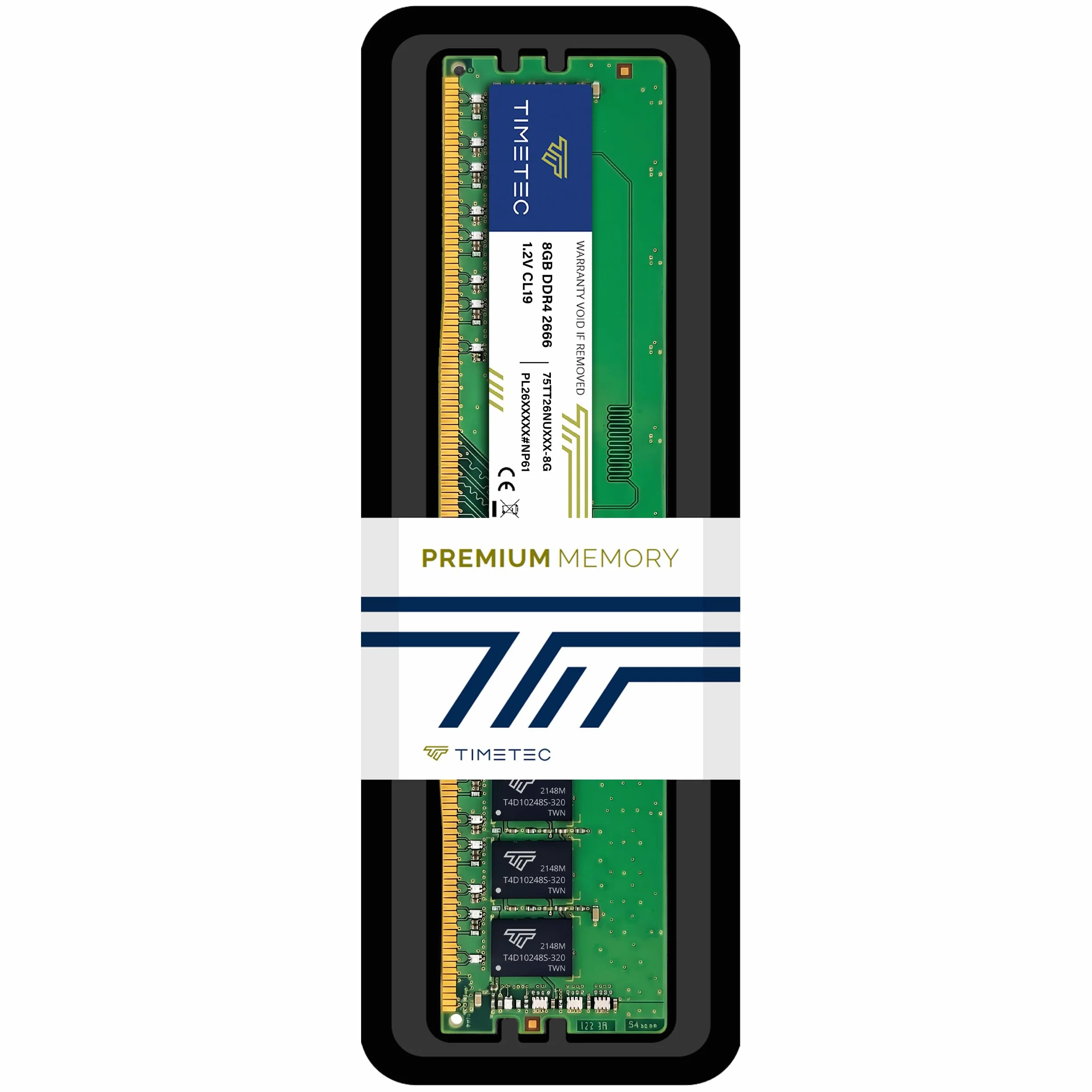 Timetec 8 Go DDR4 2666 MHz PC4-21300 UDIMM RAM Bureau Non ECC 288 Broches 1,2 V CL19 Module DIMM