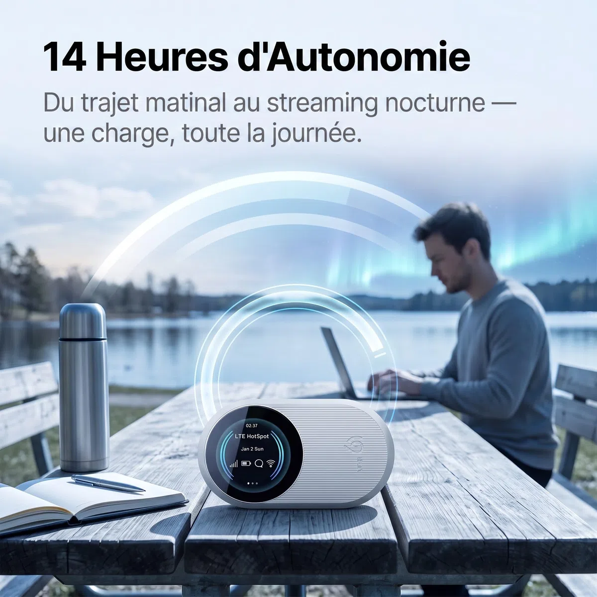 Routeur 5G Portable WiFi 6 Double Bande,Hotspot Déverrouillé Slot Carte SIM
