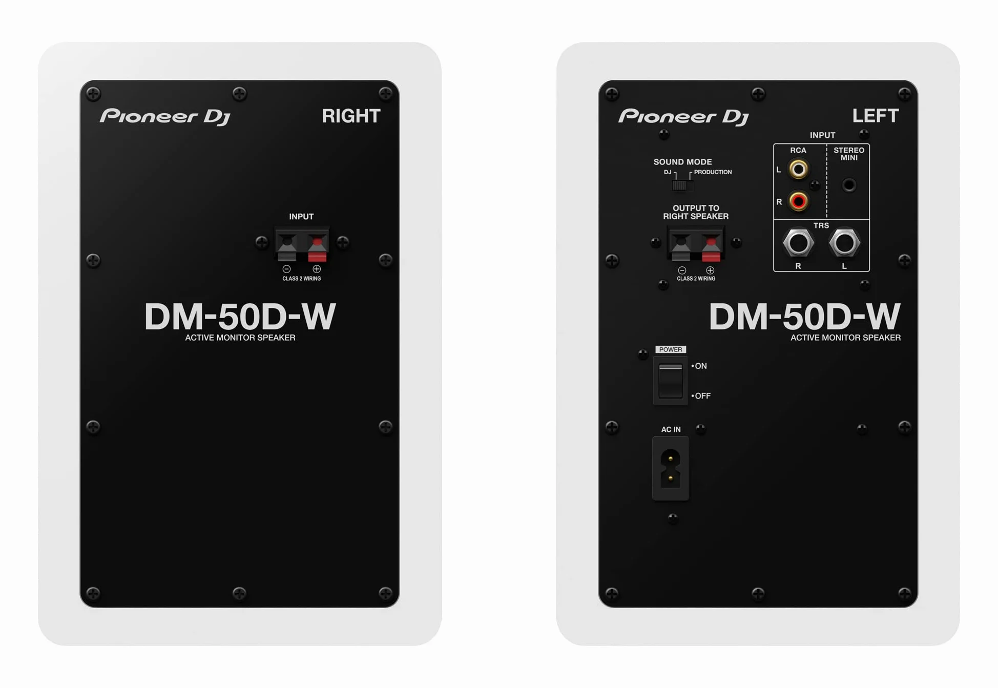 Pioneer DJ DM-50D-W Système d’enceintes de bureau 5" (blanc)