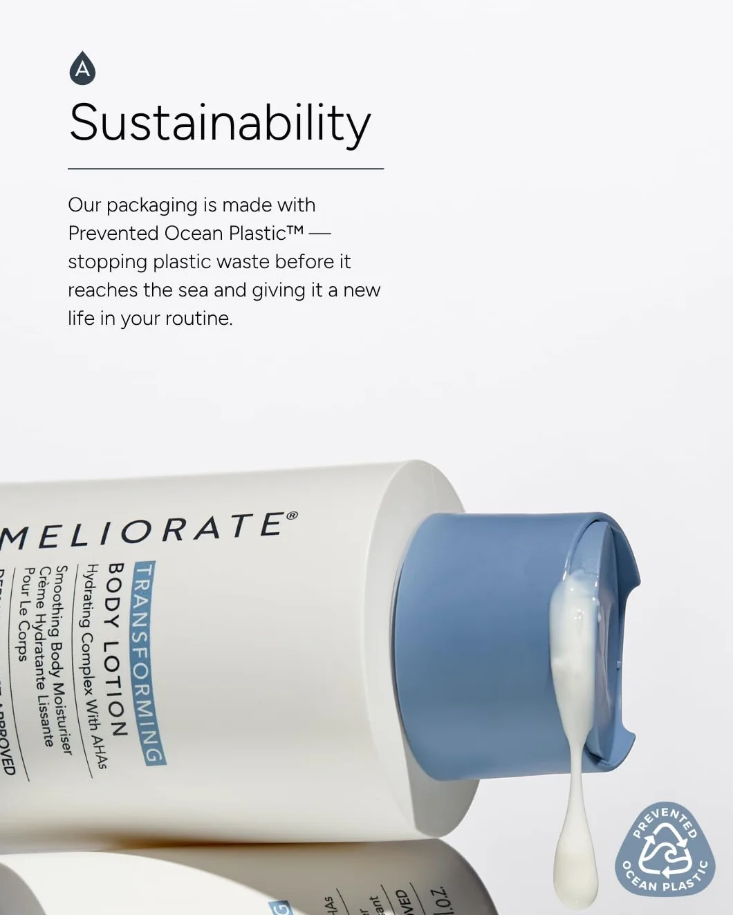 AMELIORATE Transforming Body Exfoliant 500ml for Keratosis Pilaris, Bumpy & Dry Skin | AHA & Bamboo Scrub