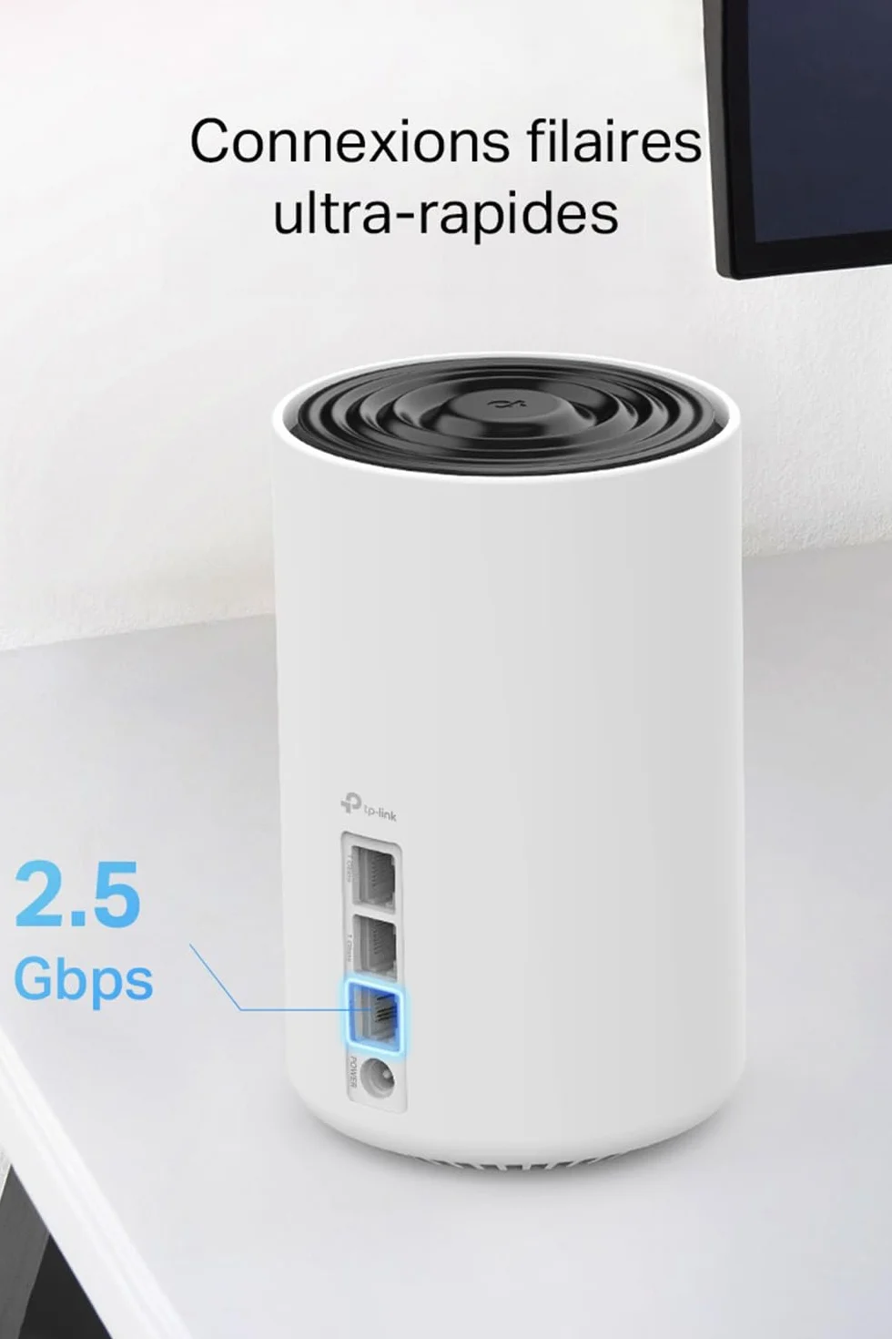 TP-Link Deco WiFi 6E Mesh AXE5400Mbps Tri-bande XE75 Pro 3-pack Couverture 670㎡ WPA3 2.5G Gigabit pour grandes maisons Fibre