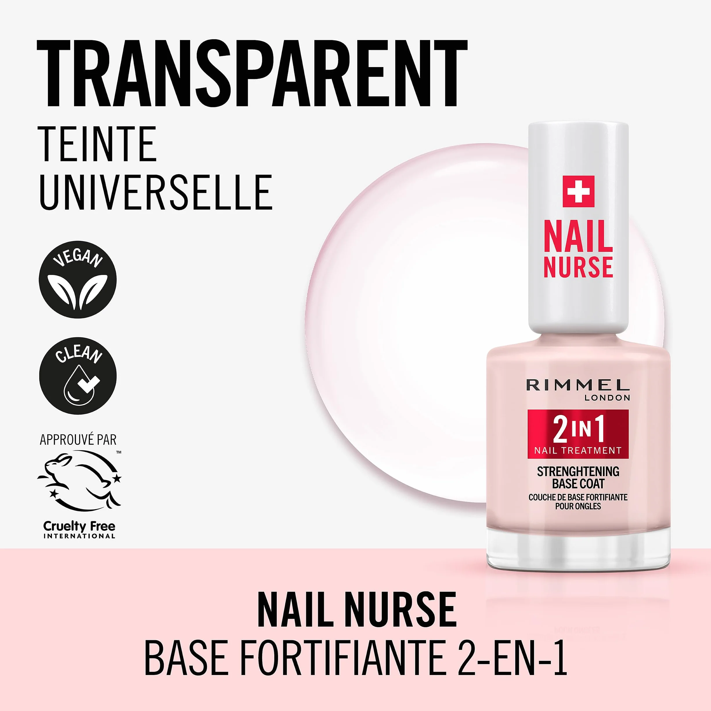 Rimmel London Nail Nurse 2 in 1 Base Coat & Strengthener
