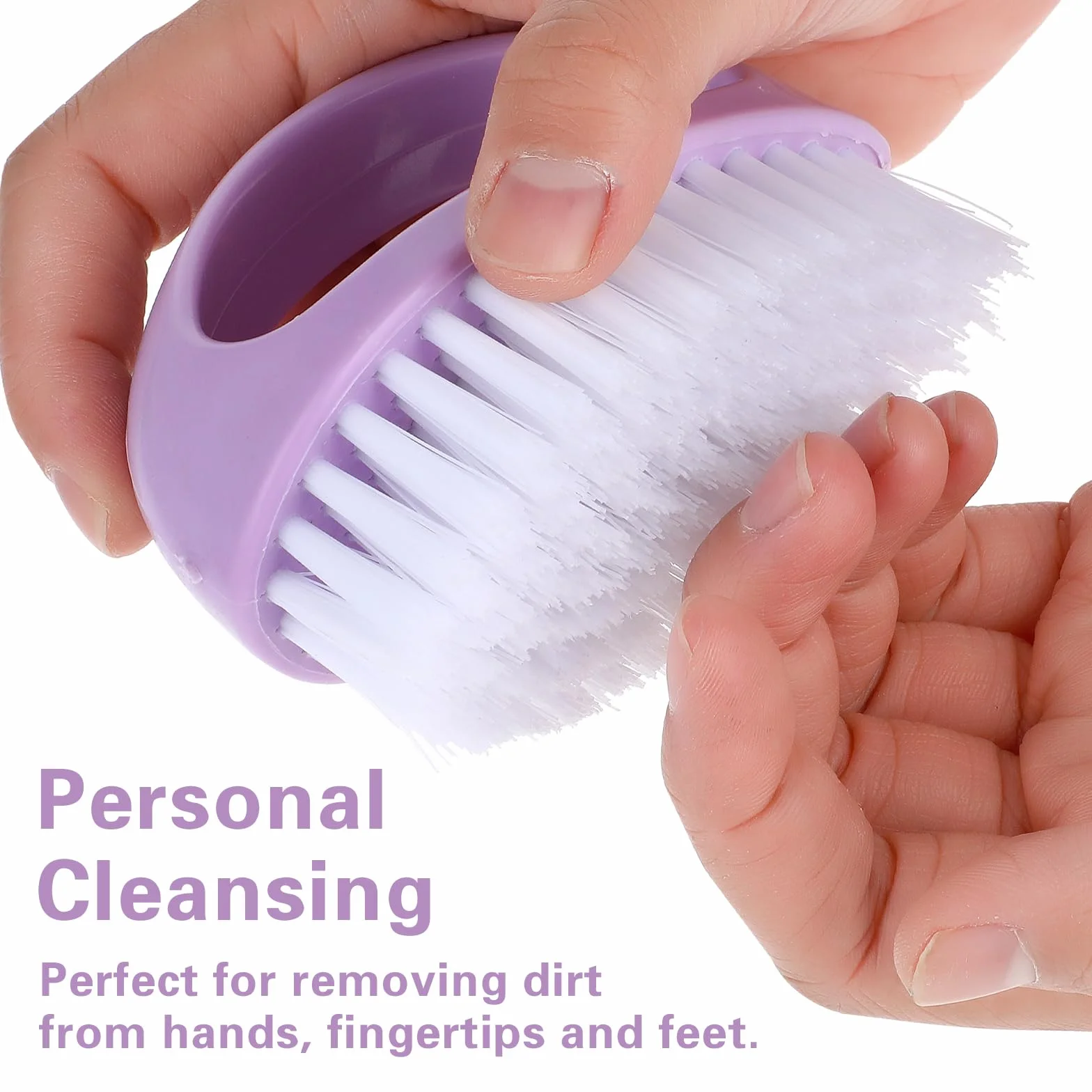Cobee Lot de 2 brosses à ongles à poils rigides avec poignée
