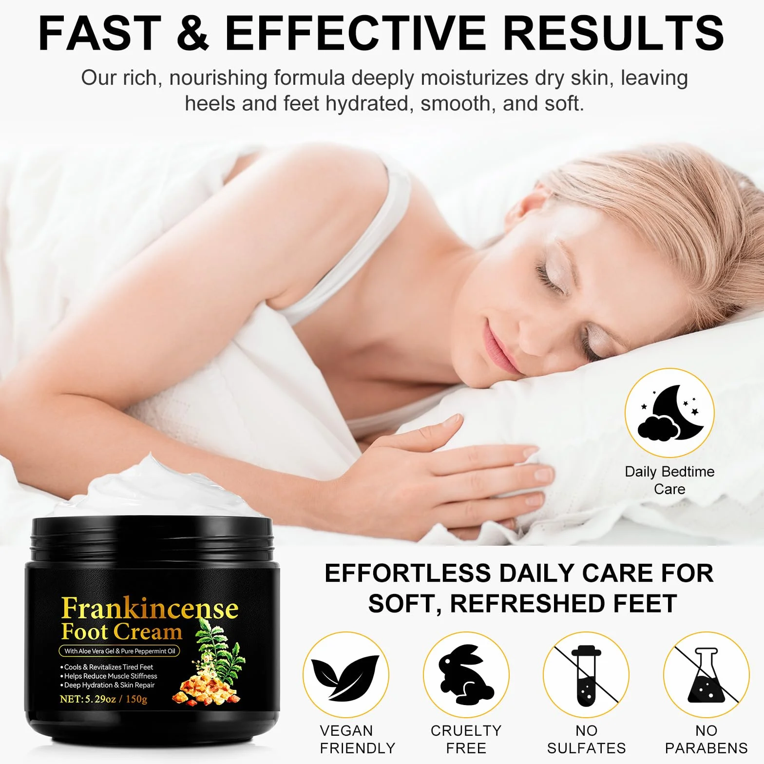 Crème pour Pieds Fatigués Soin Réparateur Encens Menthe Pure 150g