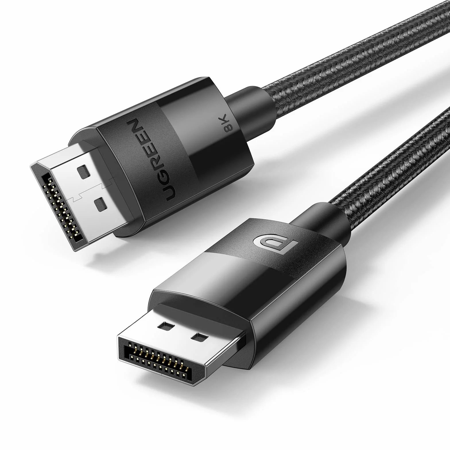 Câble DisplayPort 1.4 UGREEN 8K 60Hz 4K 240Hz HDR GSync Tressé 2M