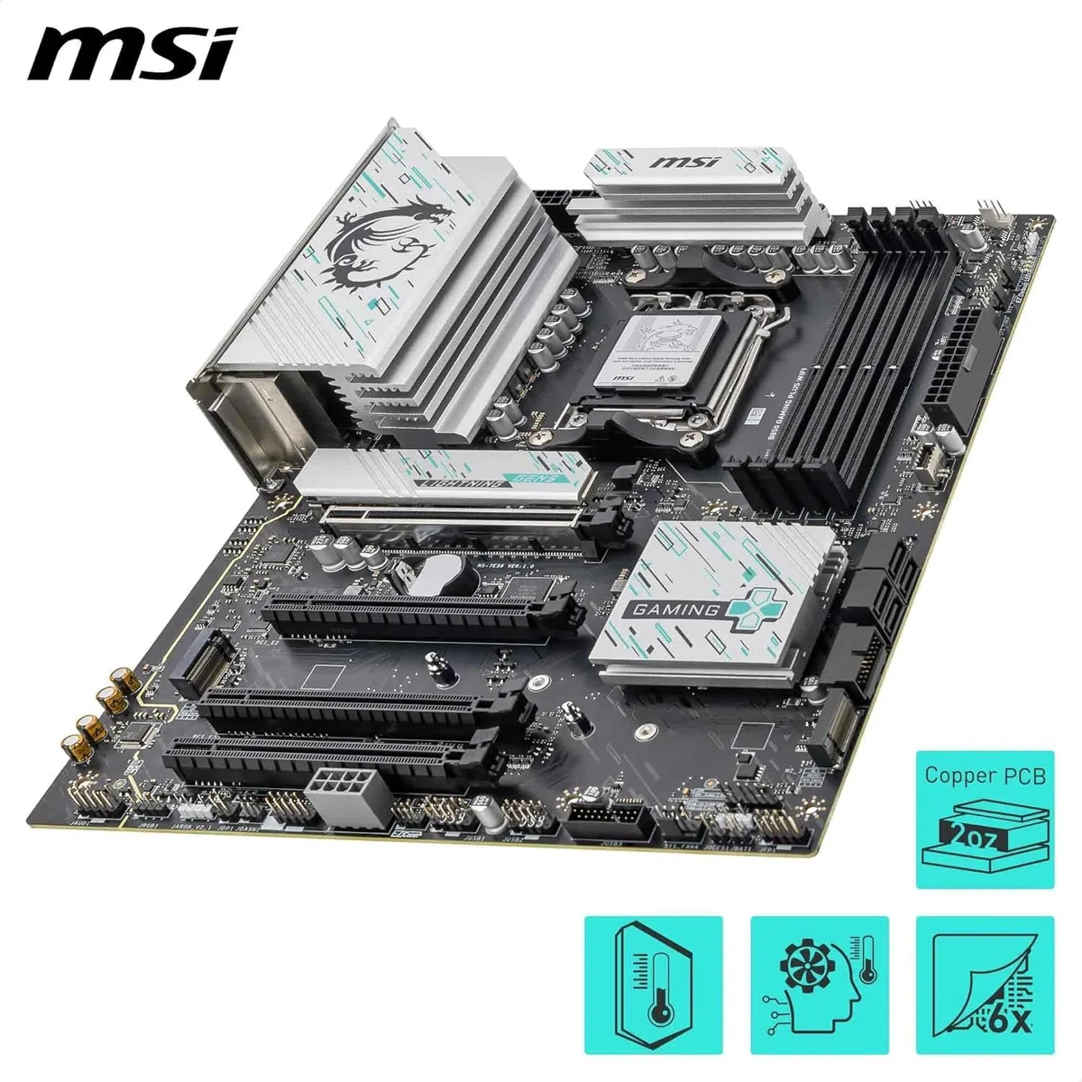 Micro Center Processeur AMD 9700X avec carte mère MSI B850 Gaming Plus WiFi