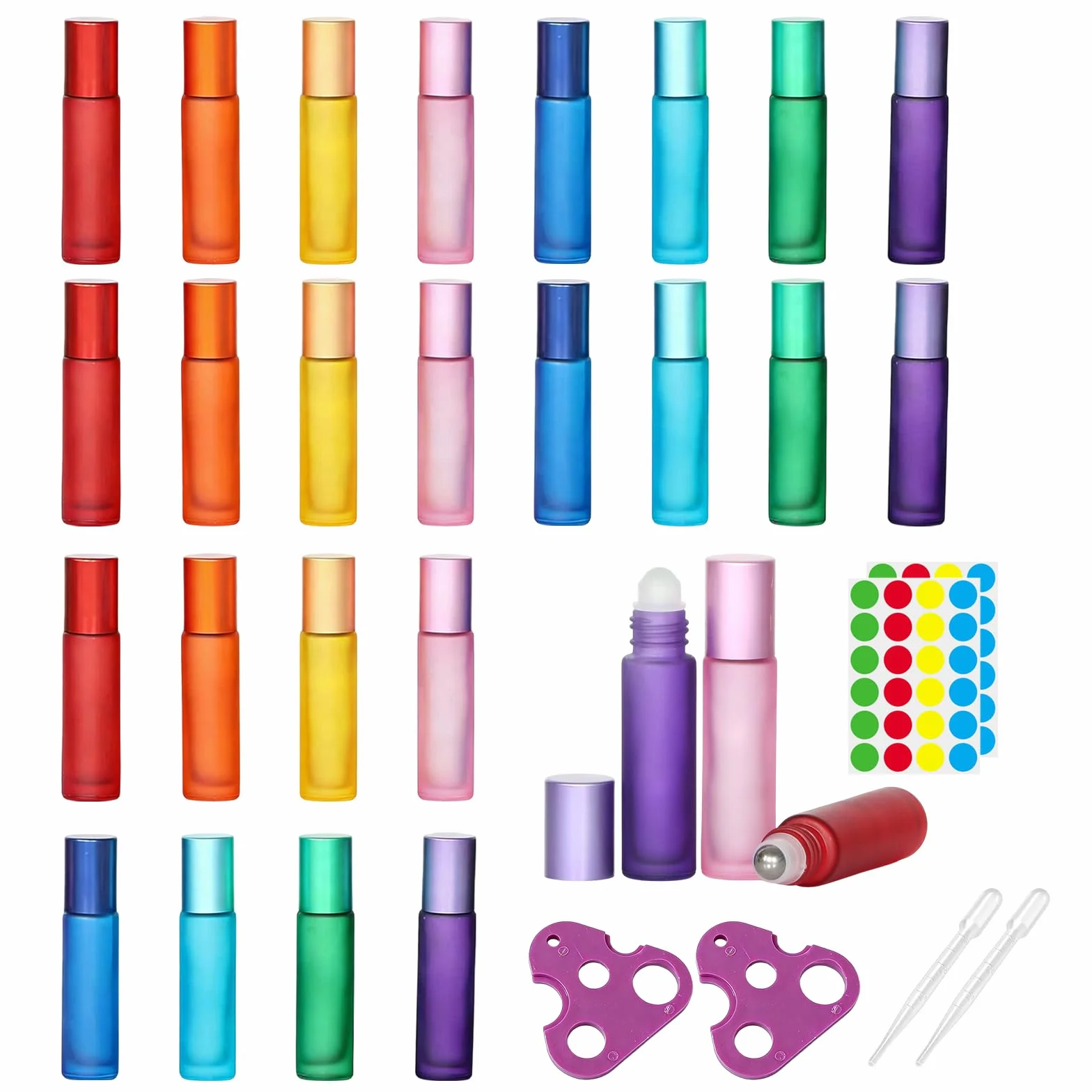 Flacons roll-on en verre 10ml vides pour huiles essentielles, déodorant rechargeable DIY