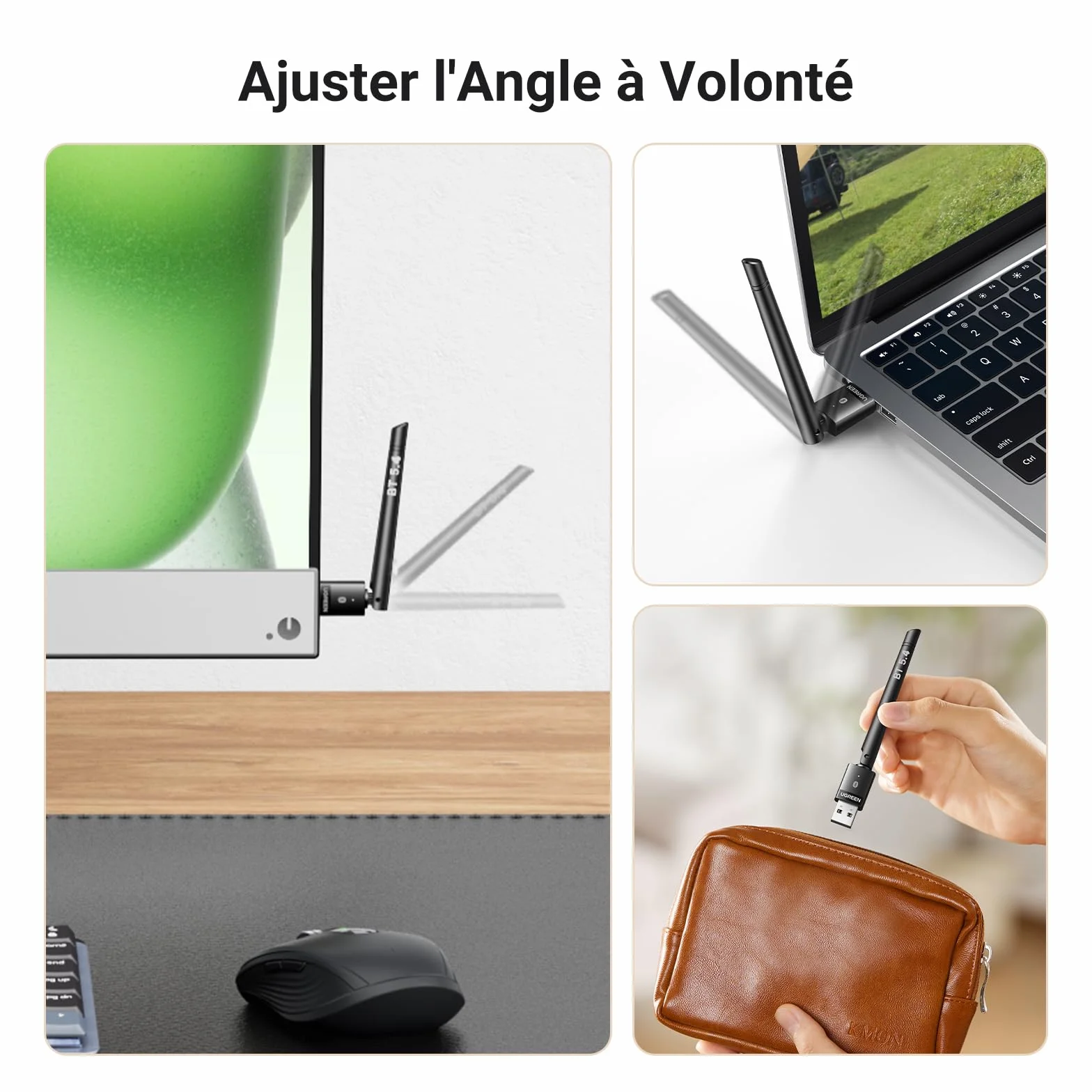 UGREEN Adaptateur USB Bluetooth 5.4 Haute Portée pour PC Windows 11 10 8.1