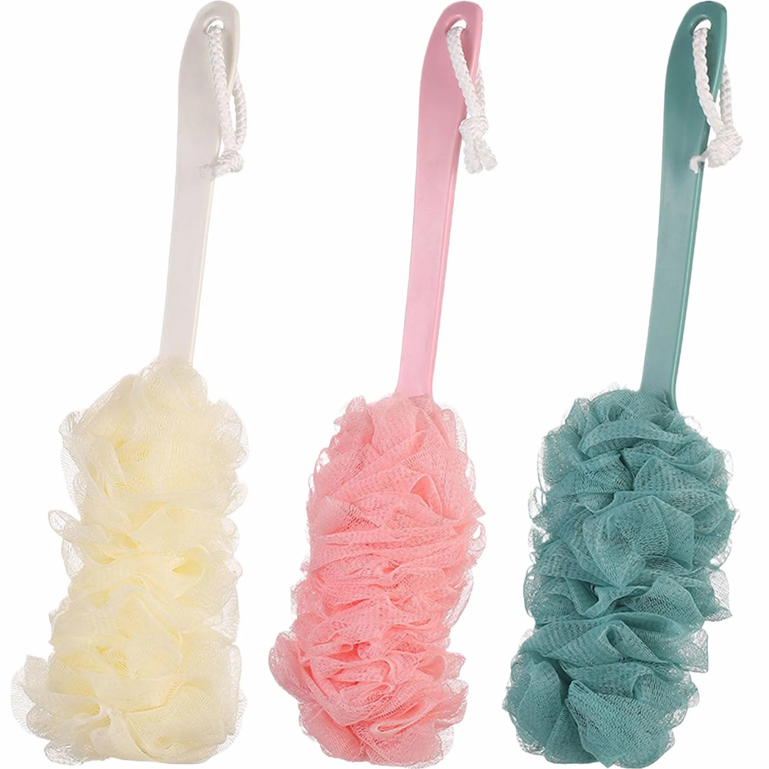 Brosse de bain à poignée longue pour exfolier et enlever, Back Brush Scrubber Shower Loofah