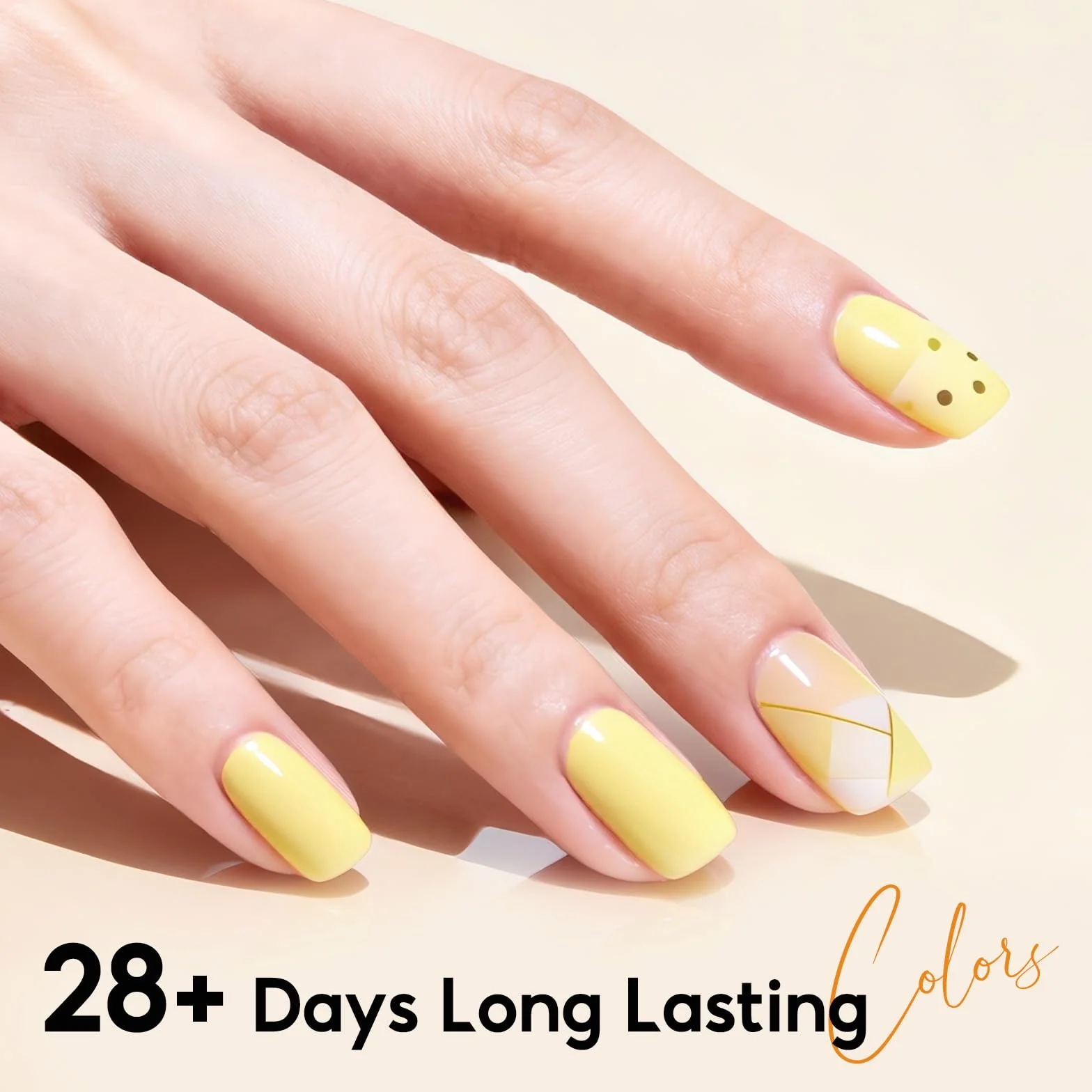 PEACECOLOR Vernis Gel UV Semi Permanent Jaune 10ML Soak Off Gel Nail Polish