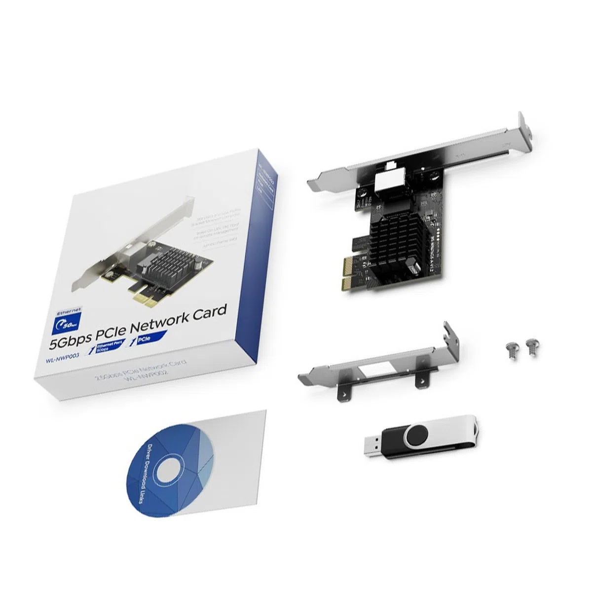 Carte d ' extension Ethernet NWP003, adaptateur LAN PCIe RJ45 5Gbps
