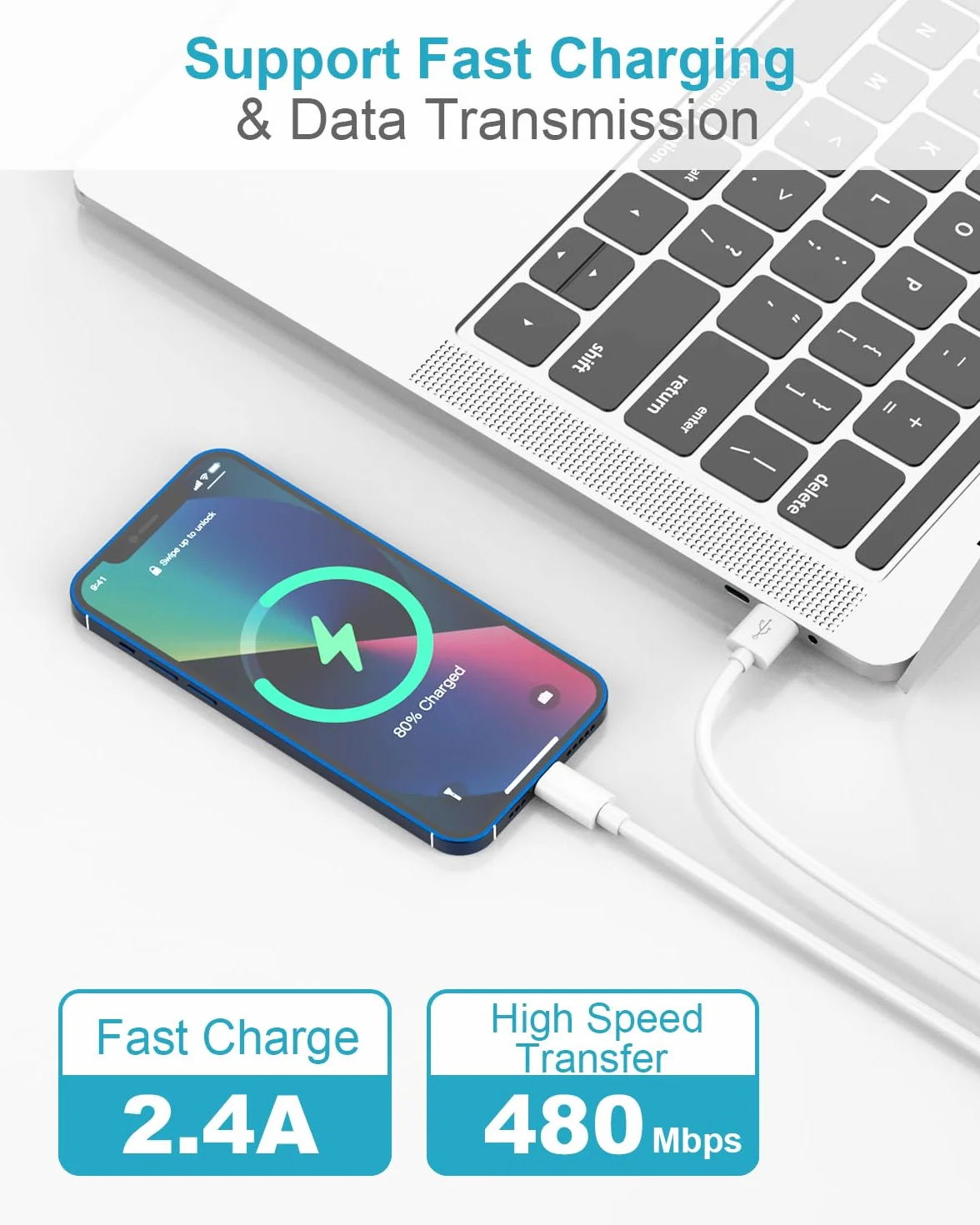 Câble iPhone 3M Certifié Apple MFi Chargeur Lightning Long USB Rapide pour iPhone 14/13/12/11/Pro Max/X/XS/XR/8/7/6 Plus/SE