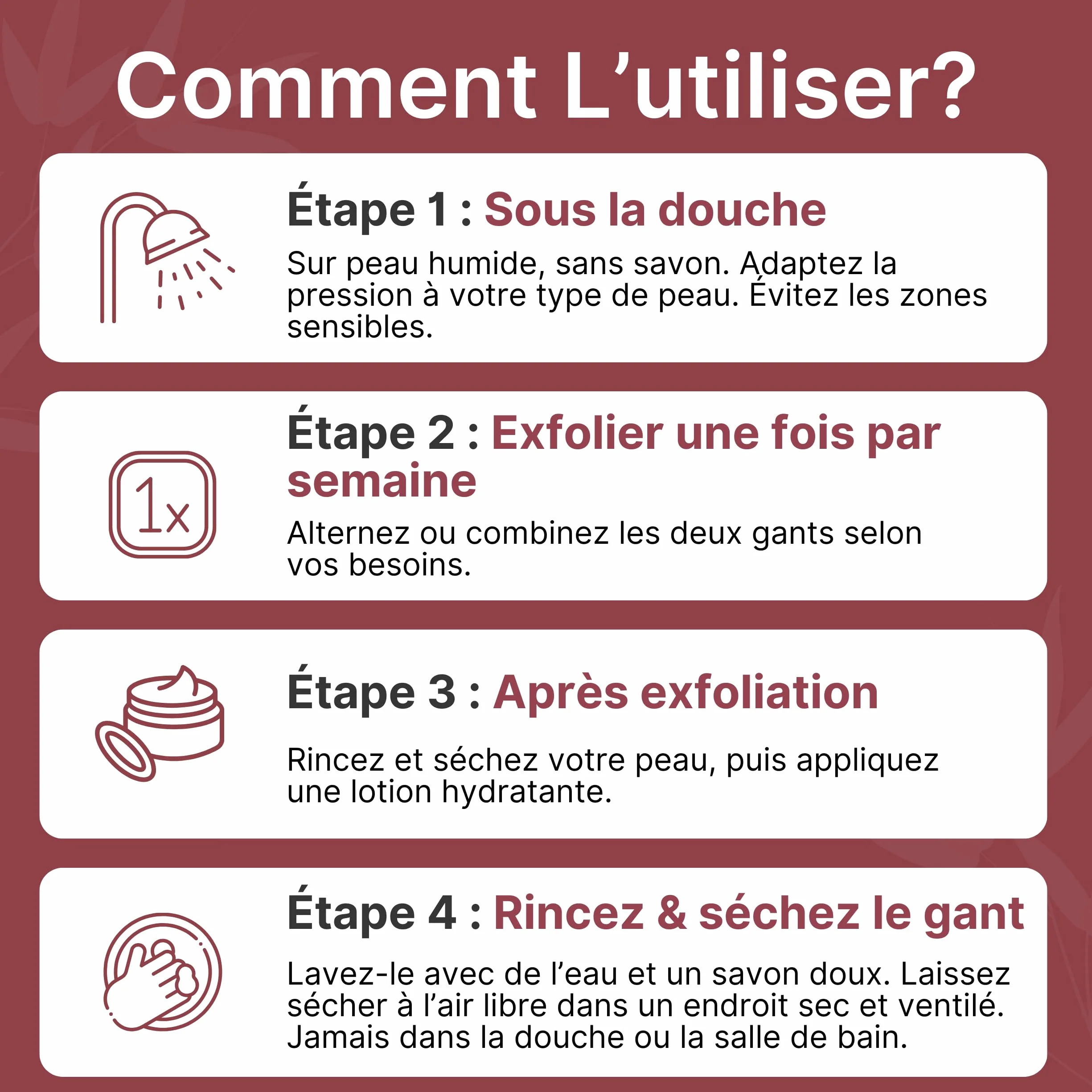 Gants Exfoliants Corps Kessa Fibres Végétales Gommage Douche Hammam 2 Unités