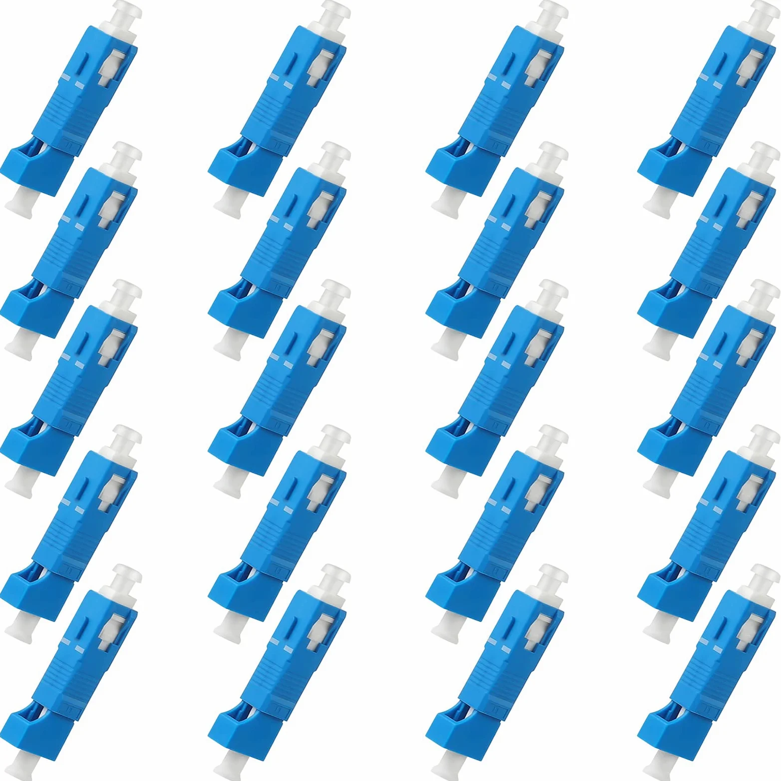 Lot de 20 adaptateurs monomode SC/UPC mâle vers LC/UPC femelle connecteur fibre optique FTTH adaptateur convertisseur pour localisateur visuel de défauts monomode 9/125um adaptateur optique pour VFL..