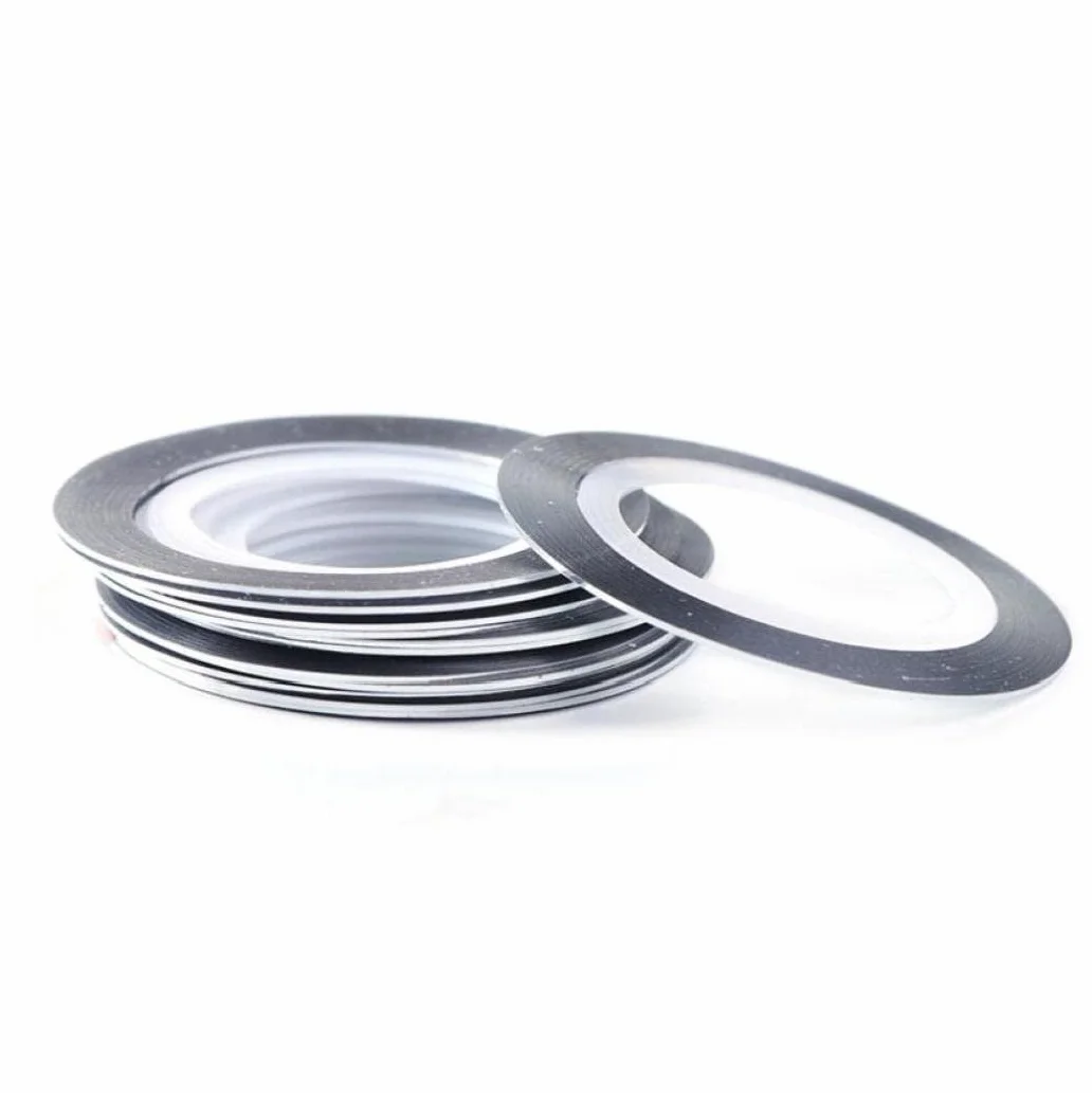 Zonster Bande Autocollants Ongles Doré Argenté 20 Rouleaux 0.1mm Manucure Décoration