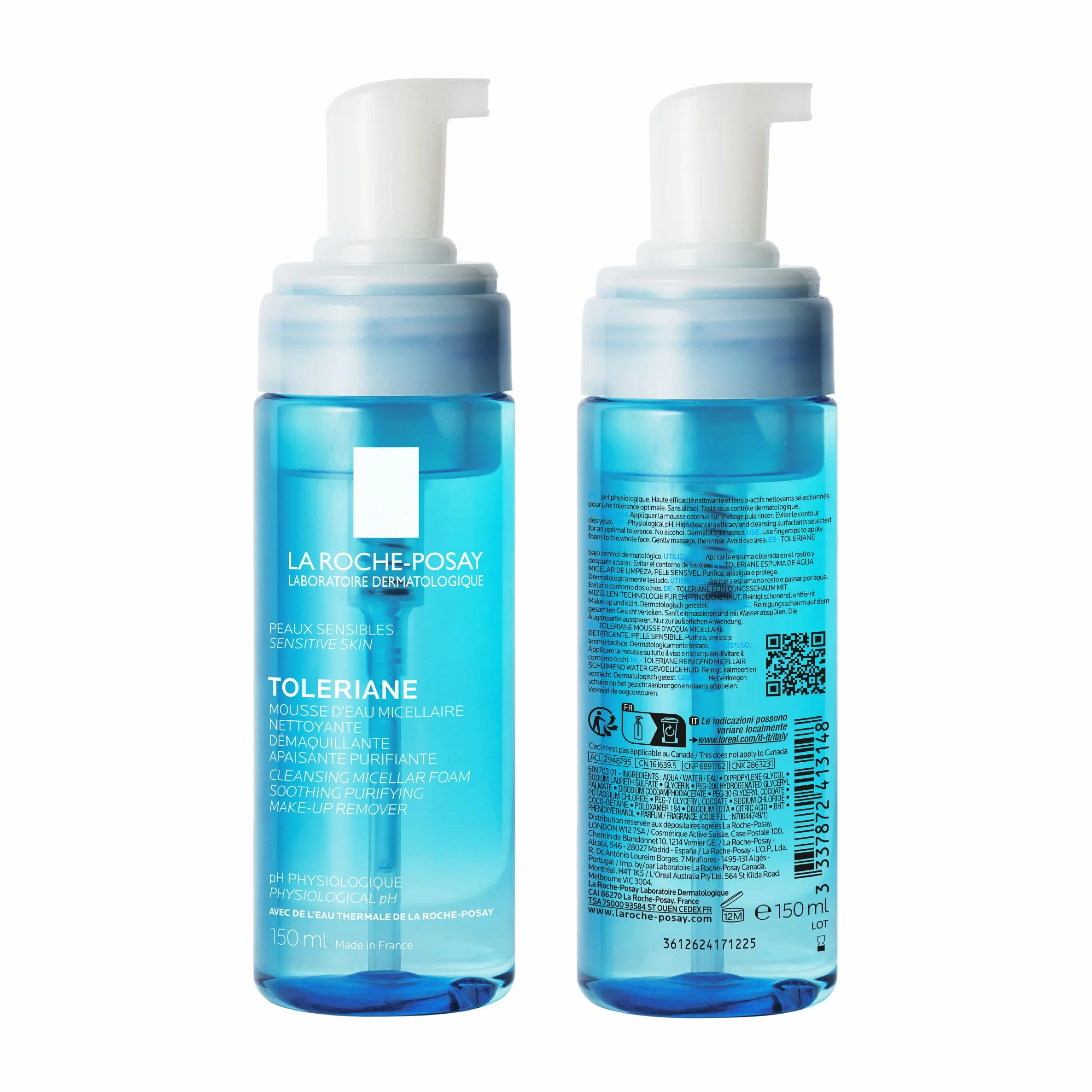 La Roche-Posay Toleriane Mousse d'Eau Micellaire Nettoyante et Démaquillante 150 ml