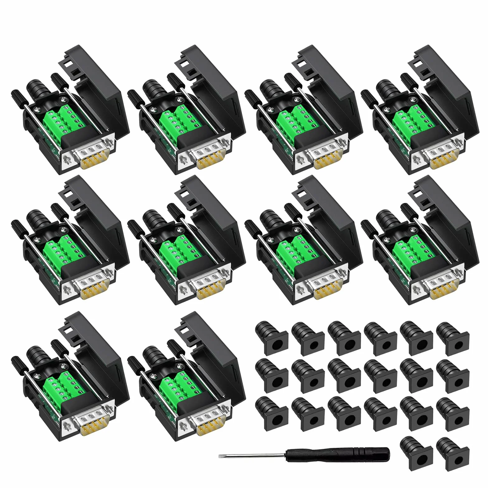Connecteur DB9 RS232 D-SUB Adaptateur série (10 adaptateurs mâles)