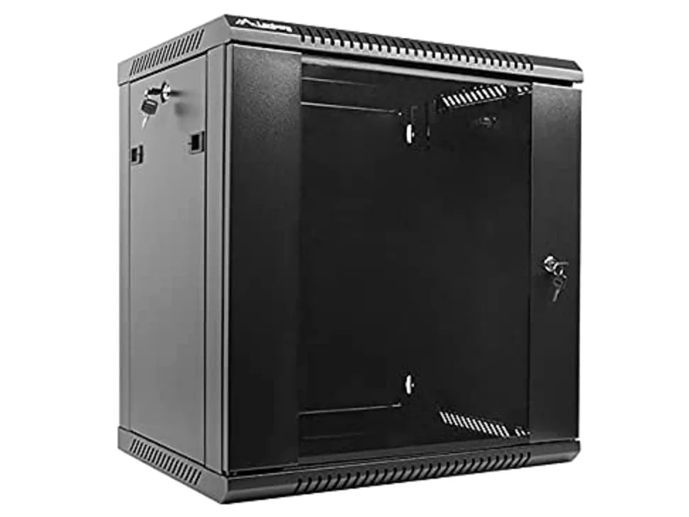 Lanberg Rack Wandschrank 48,30cm (19") 12u/600x450 Glast?r Schwarz (wf01-6412-10b)