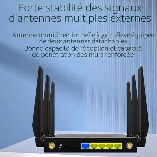 Routeur WiFi 6 Double Bande, 8 Antennes Haute Vitesse 5G CPE, Routeur Gaming pour Asie Centrale, Asie du Sud-Est (1201 Mbit/s)