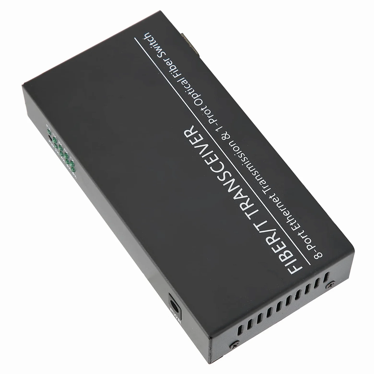 Convertisseur de Média Gigabit Ethernet, 1 Fibre 8 Ports Ethernet Monomode Dual Fiber Adaptive Gigabit Converter, RJ45 10/100/1000M Gigabit Switch, Convertisseur Fibre vers Ethernet avec Duplex SC
