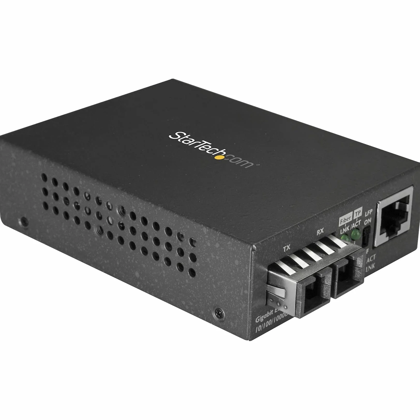 StarTech Convertisseur Média Gigabit Fibre SC Monomode, 1000BASE-LX, 10km | Cuivre vers fibre, 1310nm, Connexion SC duplex, Compact, Fixation murale