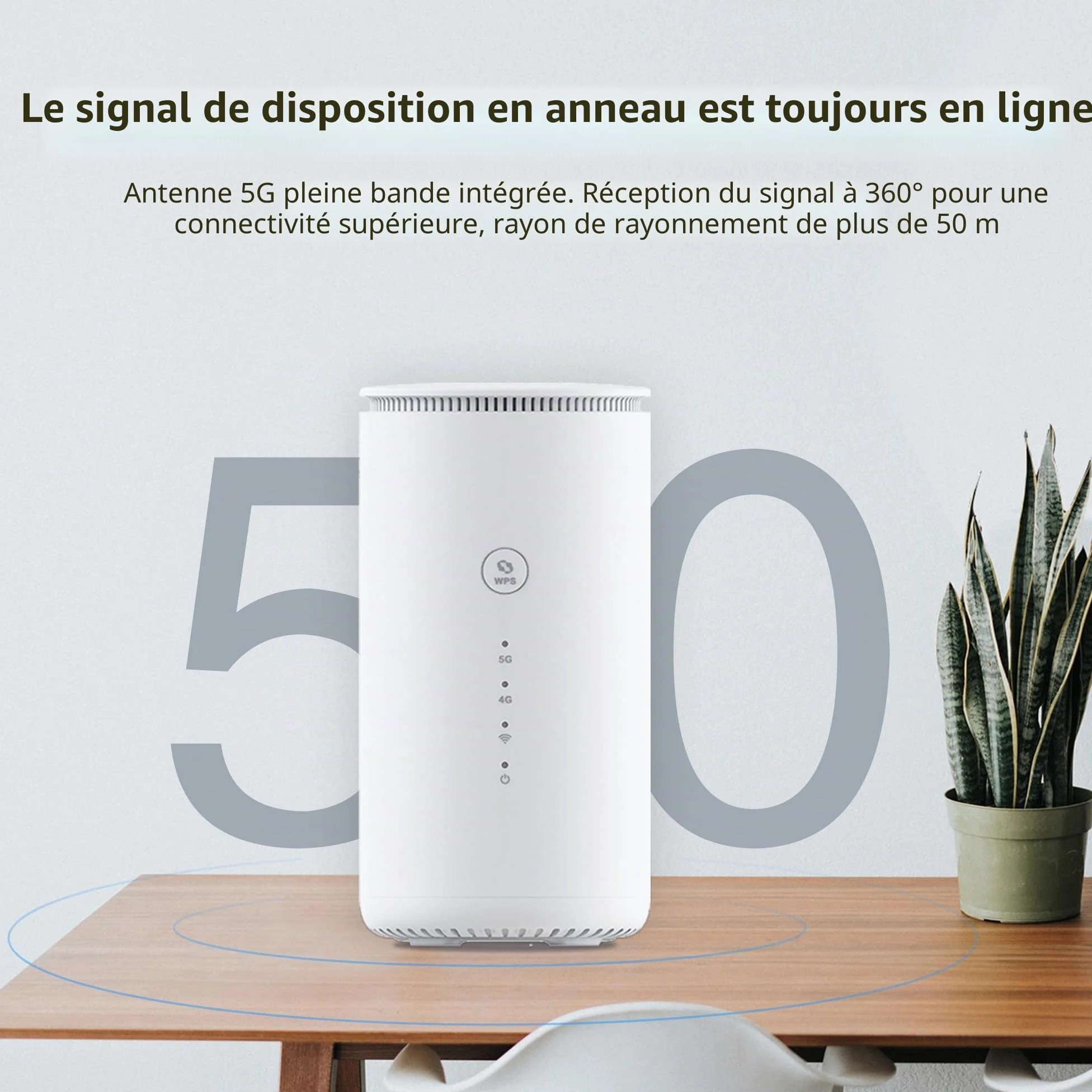 Routeur 5G avec SIM UDX710 WIFI6, 2 Ports, WAN/LAN, 5G, NR, TDD, Max 2,6 Gbit/s DL/650 Mbit/s, Modem UL Double Bande 2,4 GHz, 5,0 GHz, 802.11 a/b/g/n/AC/AX