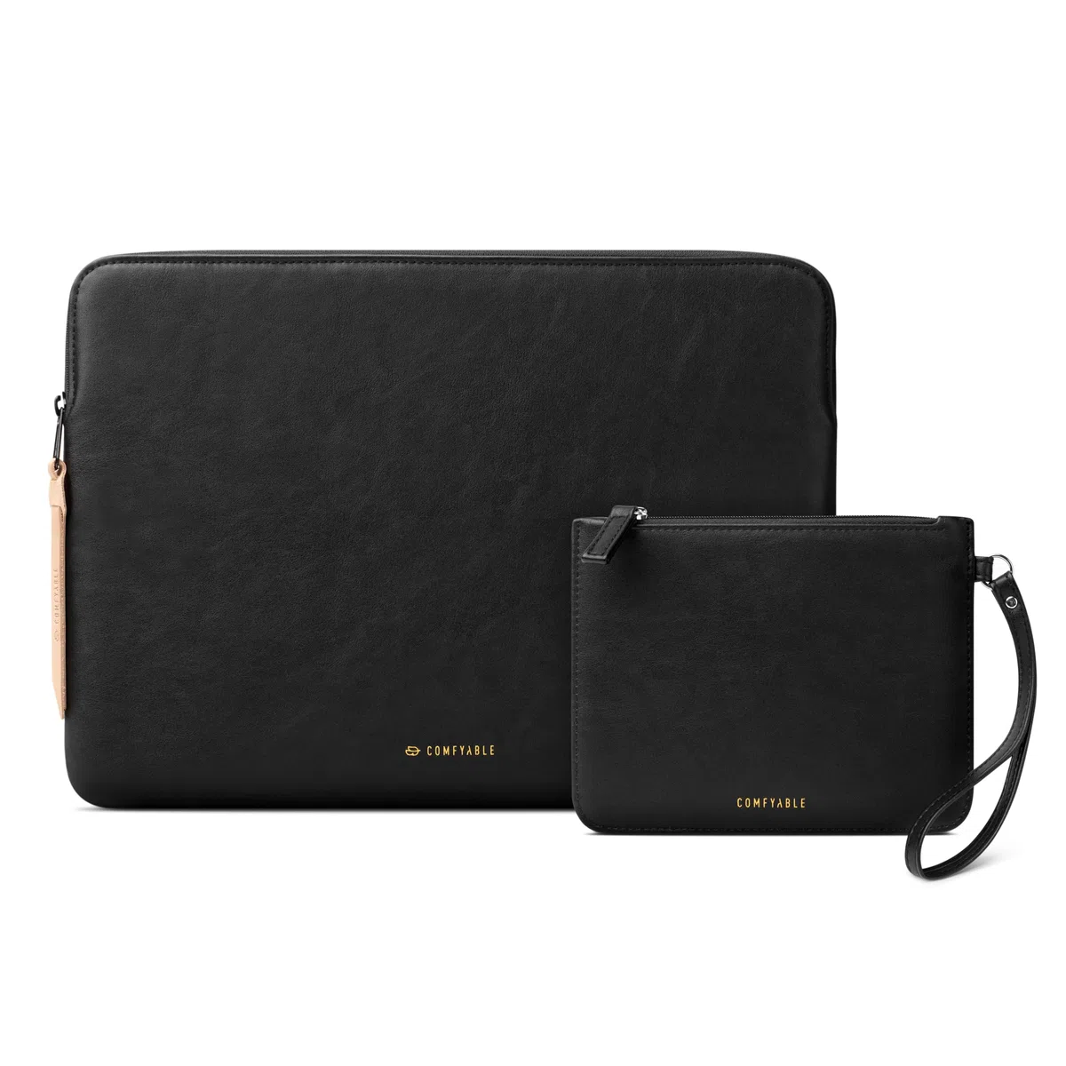 Comfyable Housse en cuir pour ordinateur portable avec pochette pour accessoires