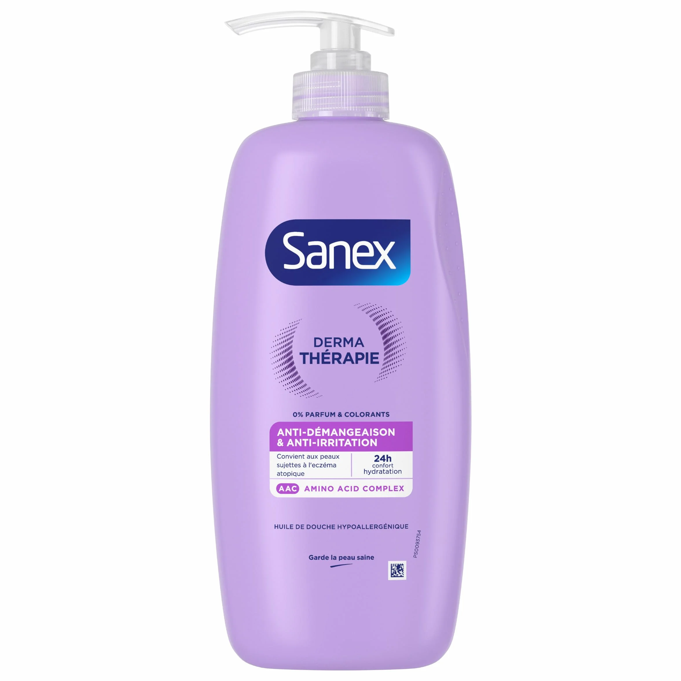 SANEX Derma Thérapie Huile de douche anti-démangeaisons Gel Douche Peaux sujettes à l’eczéma atopique hypoallergénique 725ml