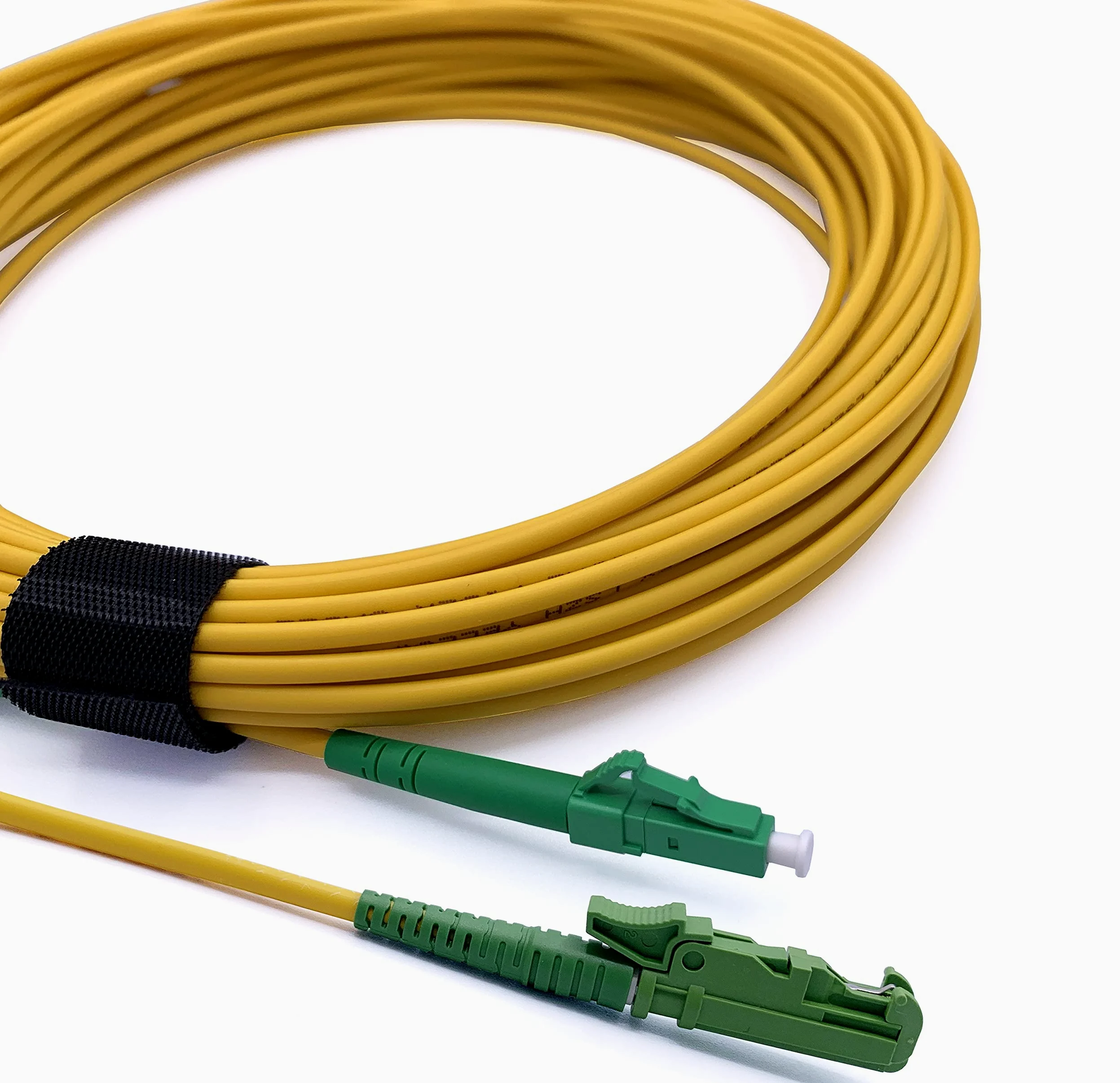 Elfcam® - Câble à Fibre Optique E2000/APC à LC/APC Monomode Simplex, 9/125μm Jarretière Optique LSZH (30M)
