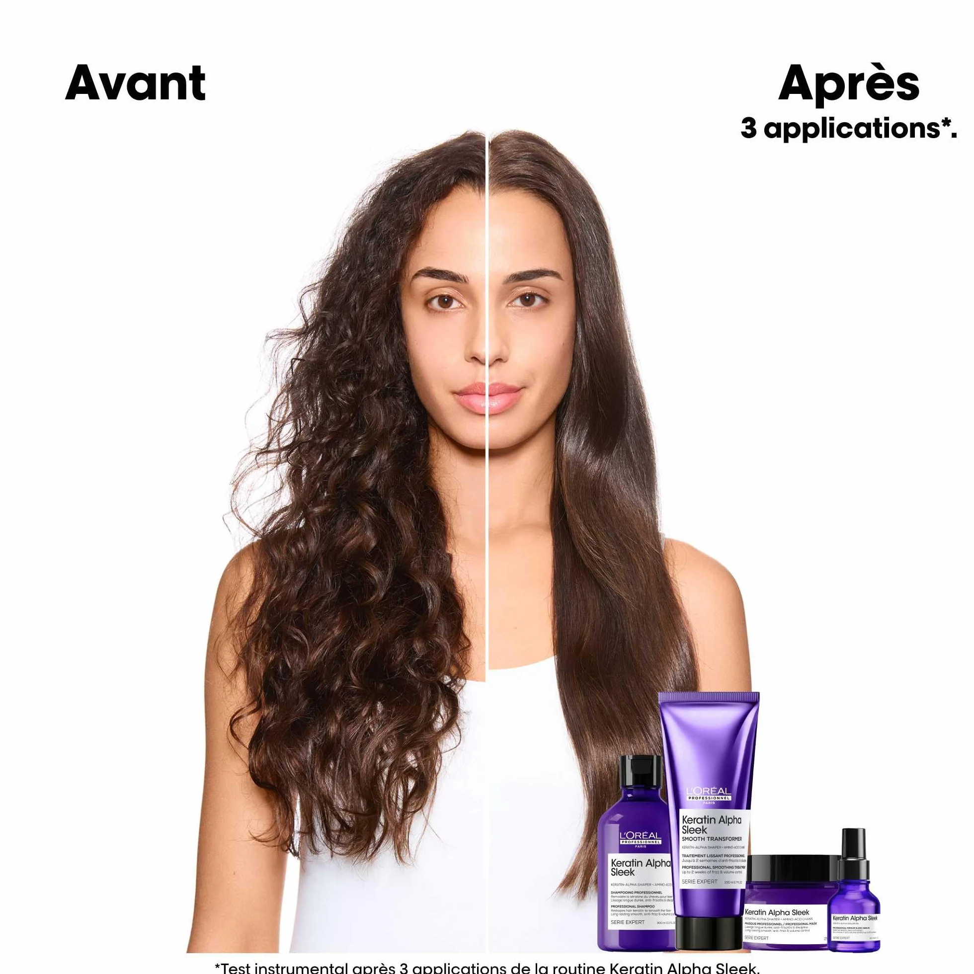 L'OREAL PROFESSIONNEL Soin Cheveux Lissant Keratin Alpha Sleek Anti-Frisottis 200 ml