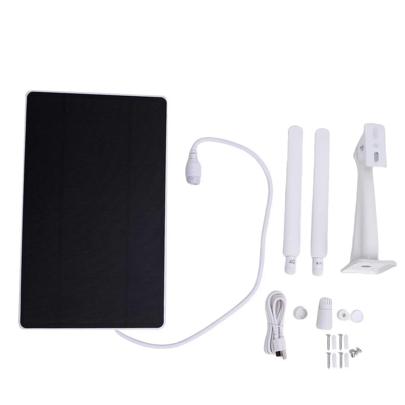 Buachois Routeur Solaire 4G LTE WiFi Extérieur IP66, Modem sans Fil Alimenté par Énergie Solaire pour Camping Car et Caméra jusqu'à 8 Appareils (Version européenne)
