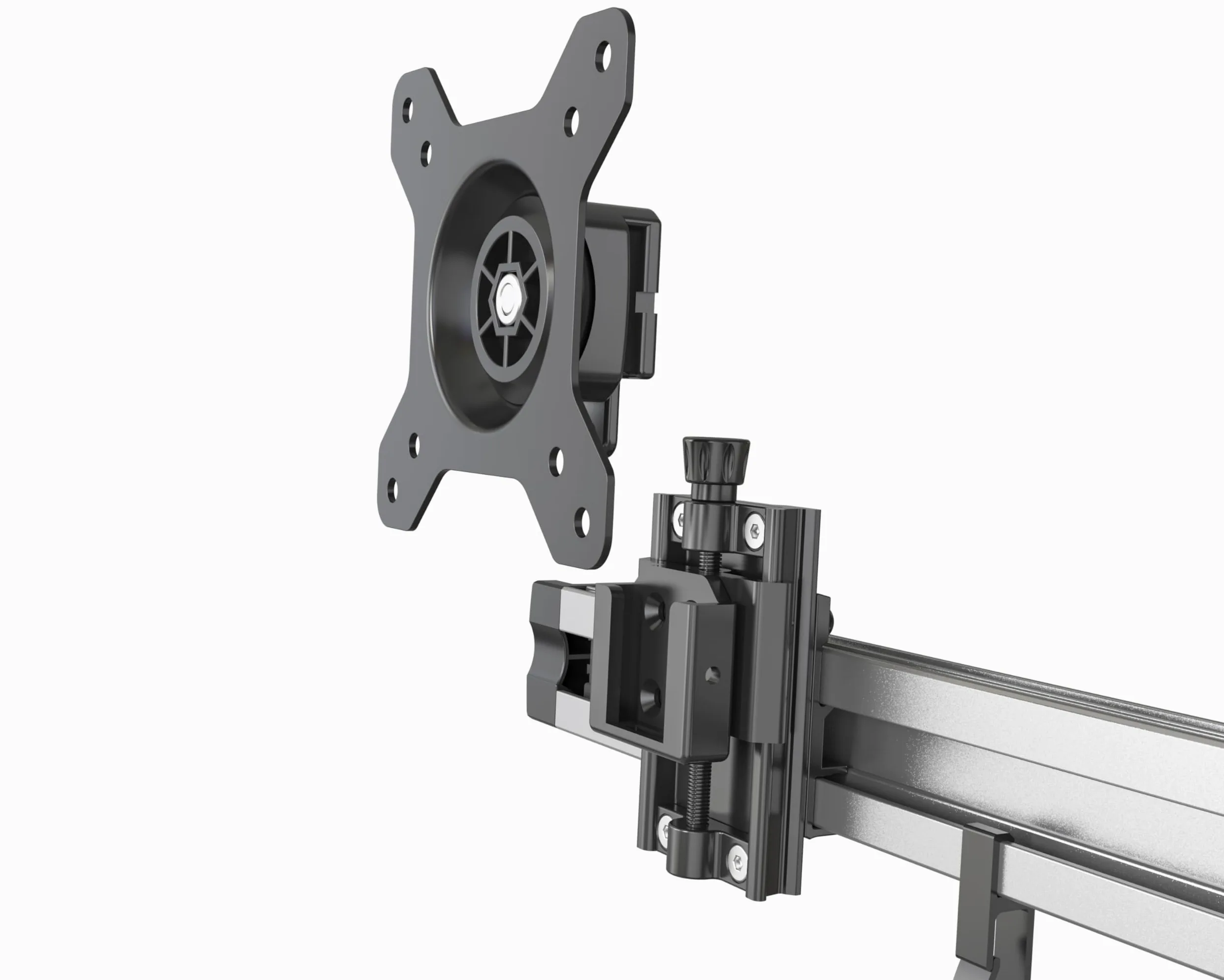 HFTEK Support de Bureau Table pour Trois moniteurs de 15" à 27" avec VESA 75/100 (MP230C-N)