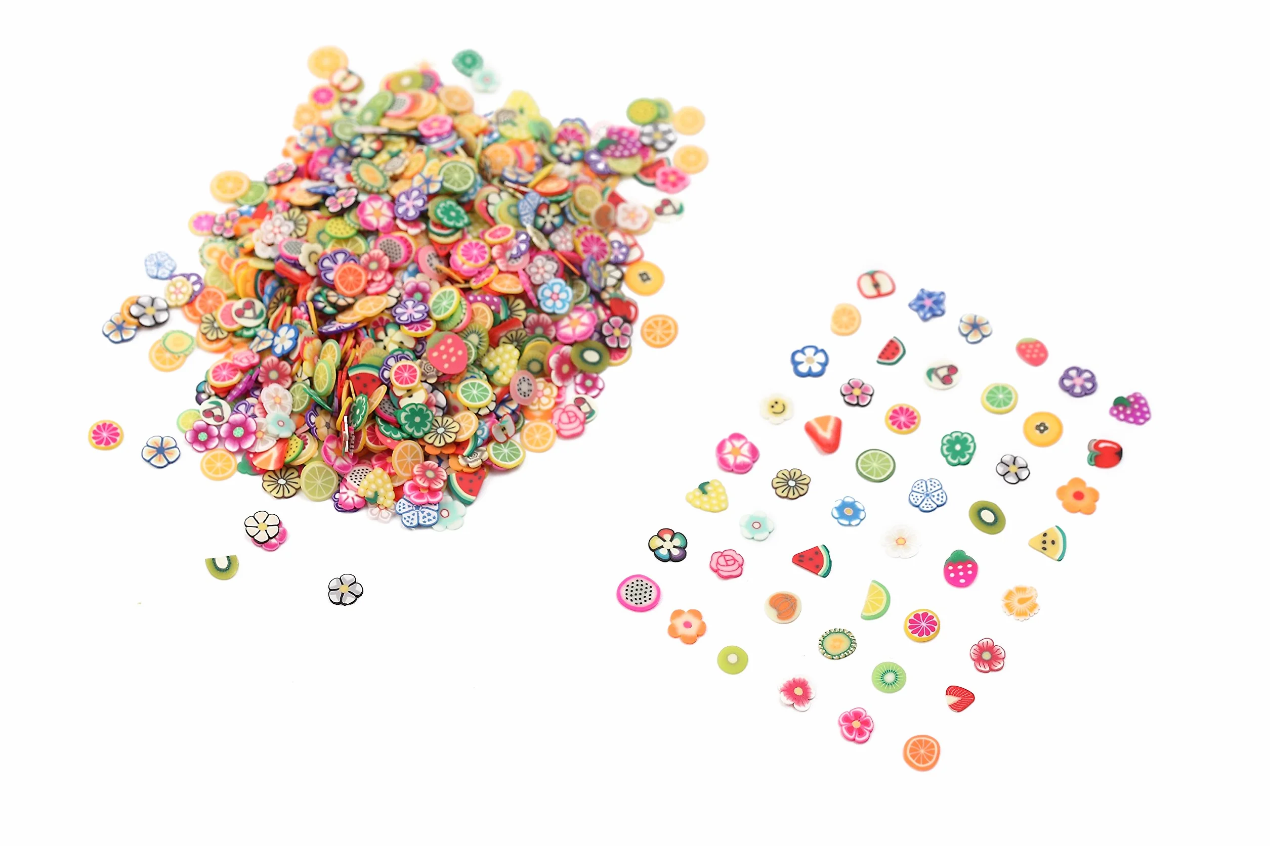 Fruits Assortis Nail Art 3D Décorations en Pâte Polymère 1000pcs
