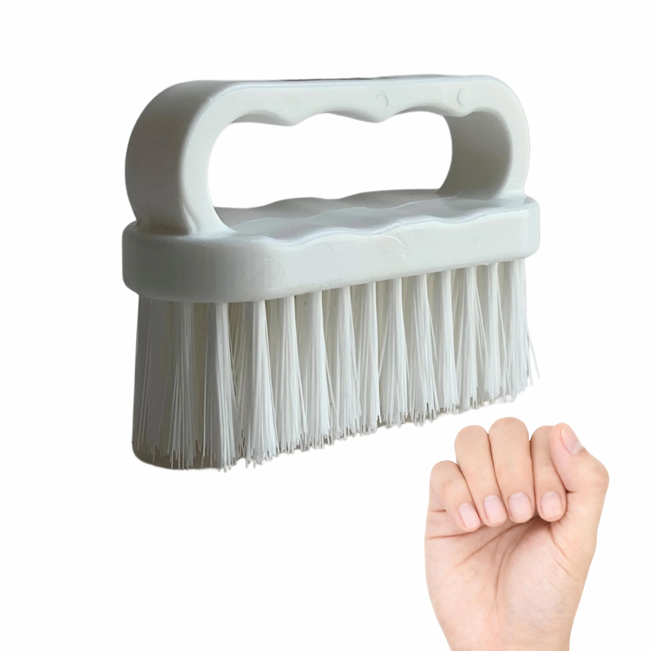 Brosse à Ongles Professionnelle Made in Italy, Brosse de Nettoyage Mains et Ongles avec Poignée Ergonomique